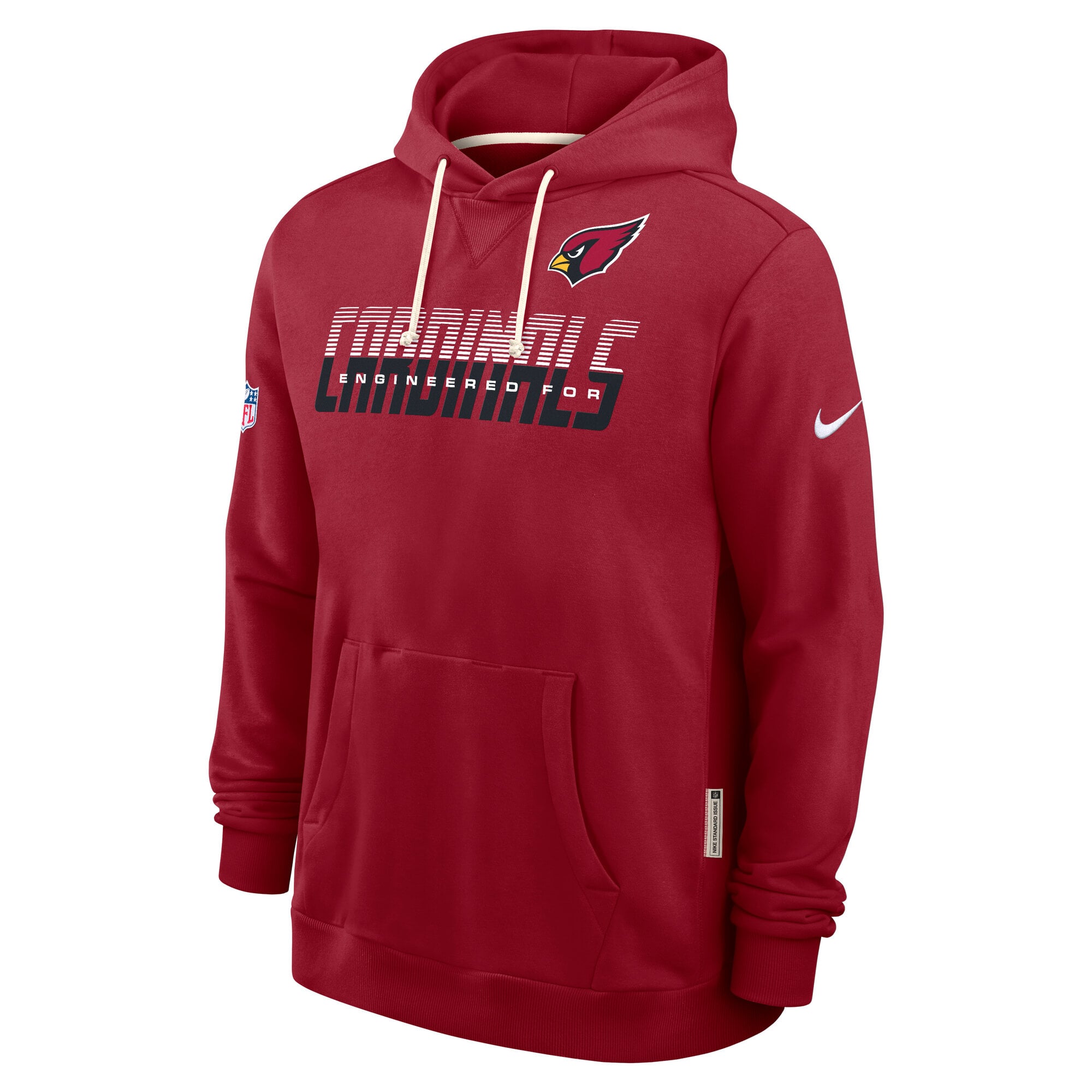 Men's Nike Cardinal Arizona Cardinals Sideline Standard Issue Top Prospect Dri-FIT Hoodie
