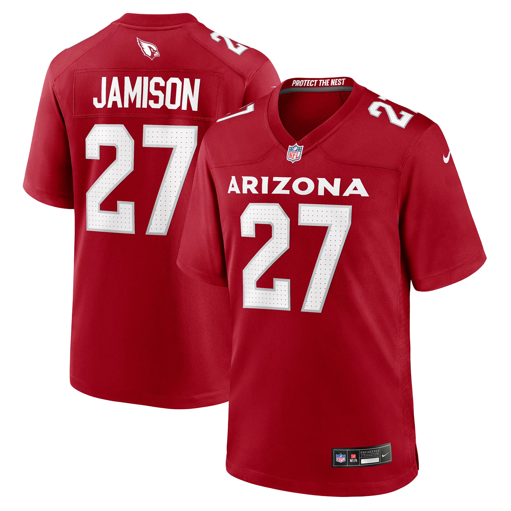 Maillot de match Nike D'Shawn Jamison Cardinal Arizona Cardinals pour homme