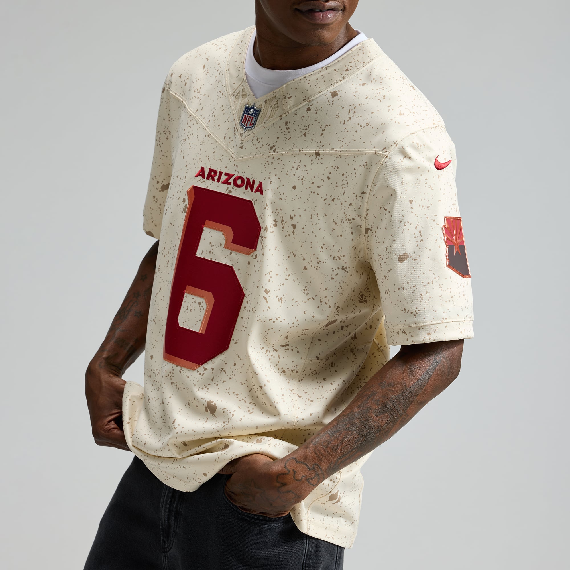 Men's Nike James Conner Natural Arizona Cardinals Rivalries Collection Stitched Limited Jersey