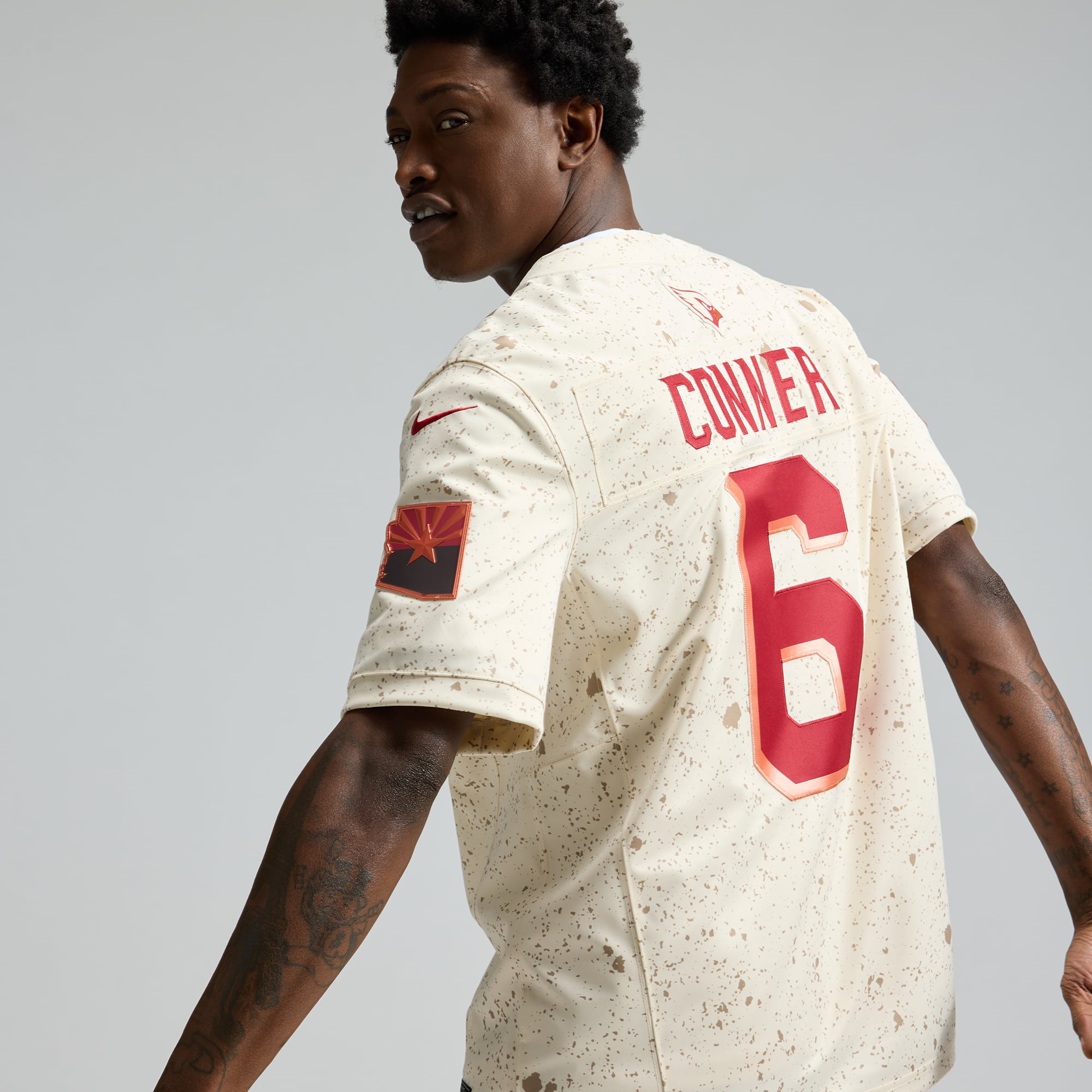 Men's Nike James Conner Natural Arizona Cardinals Rivalries Collection Stitched Limited Jersey