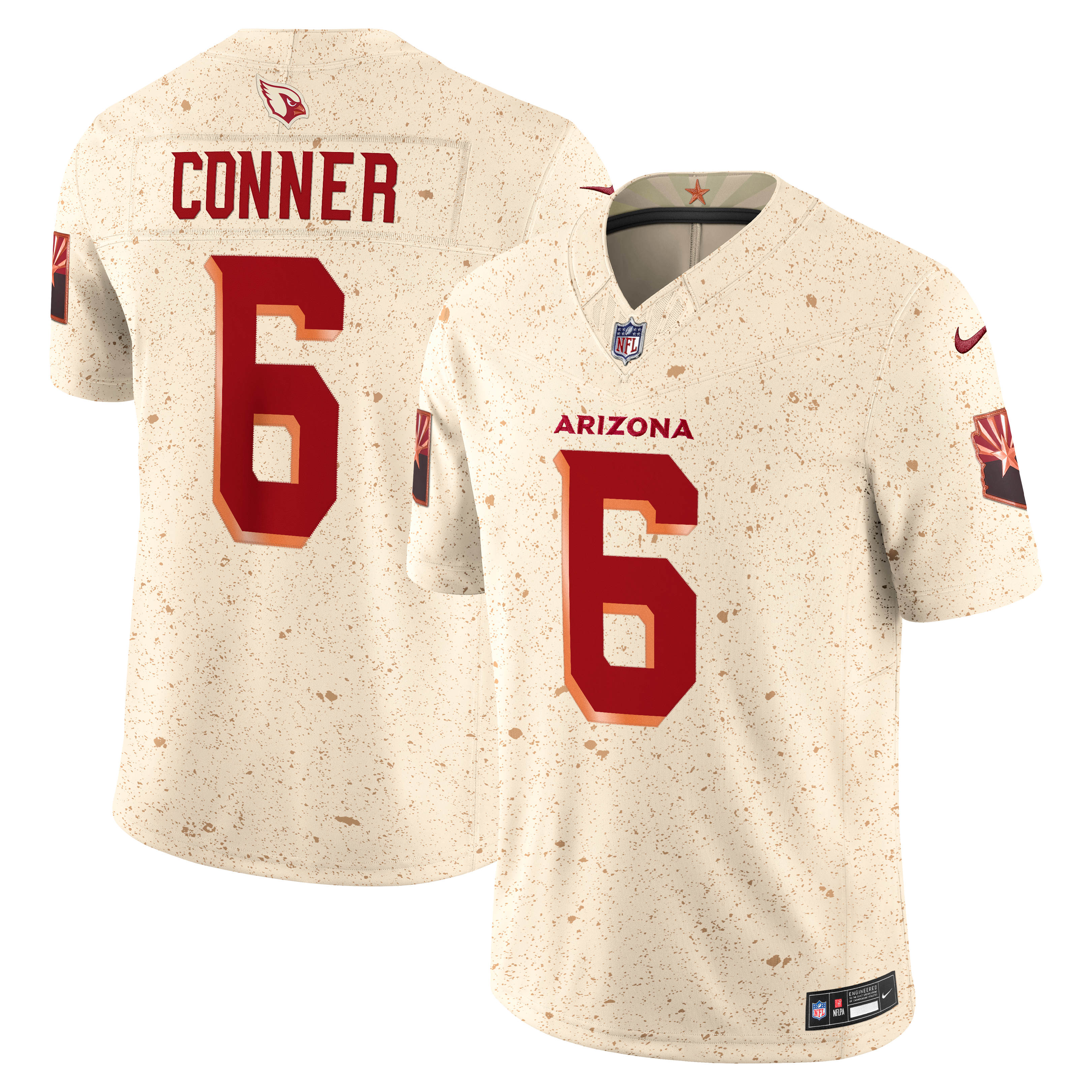 Men's Nike James Conner Natural Arizona Cardinals Rivalries Collection Stitched Limited Jersey