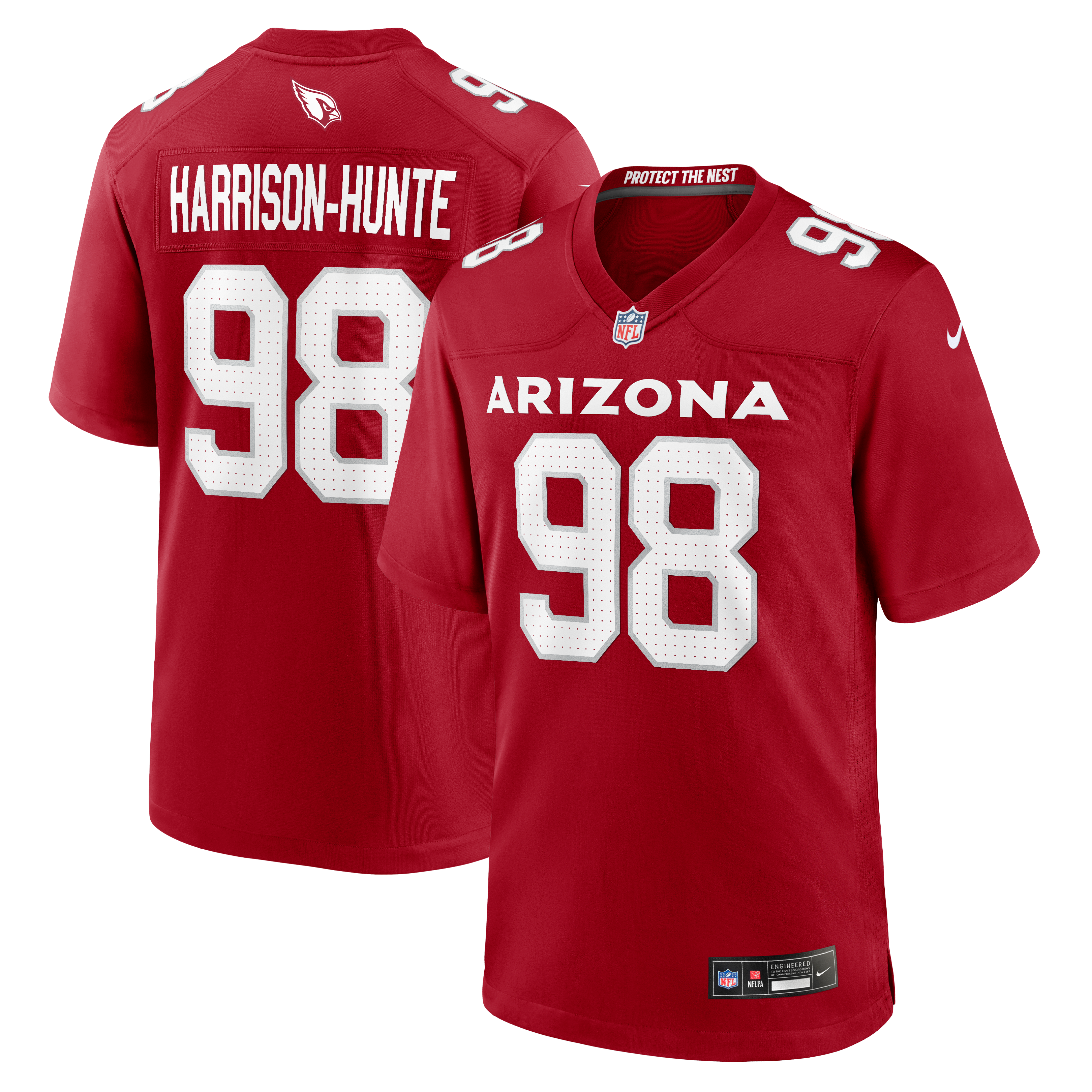 Maillot de match Nike Jared Harrison-Hunte Cardinal Arizona Cardinals pour homme