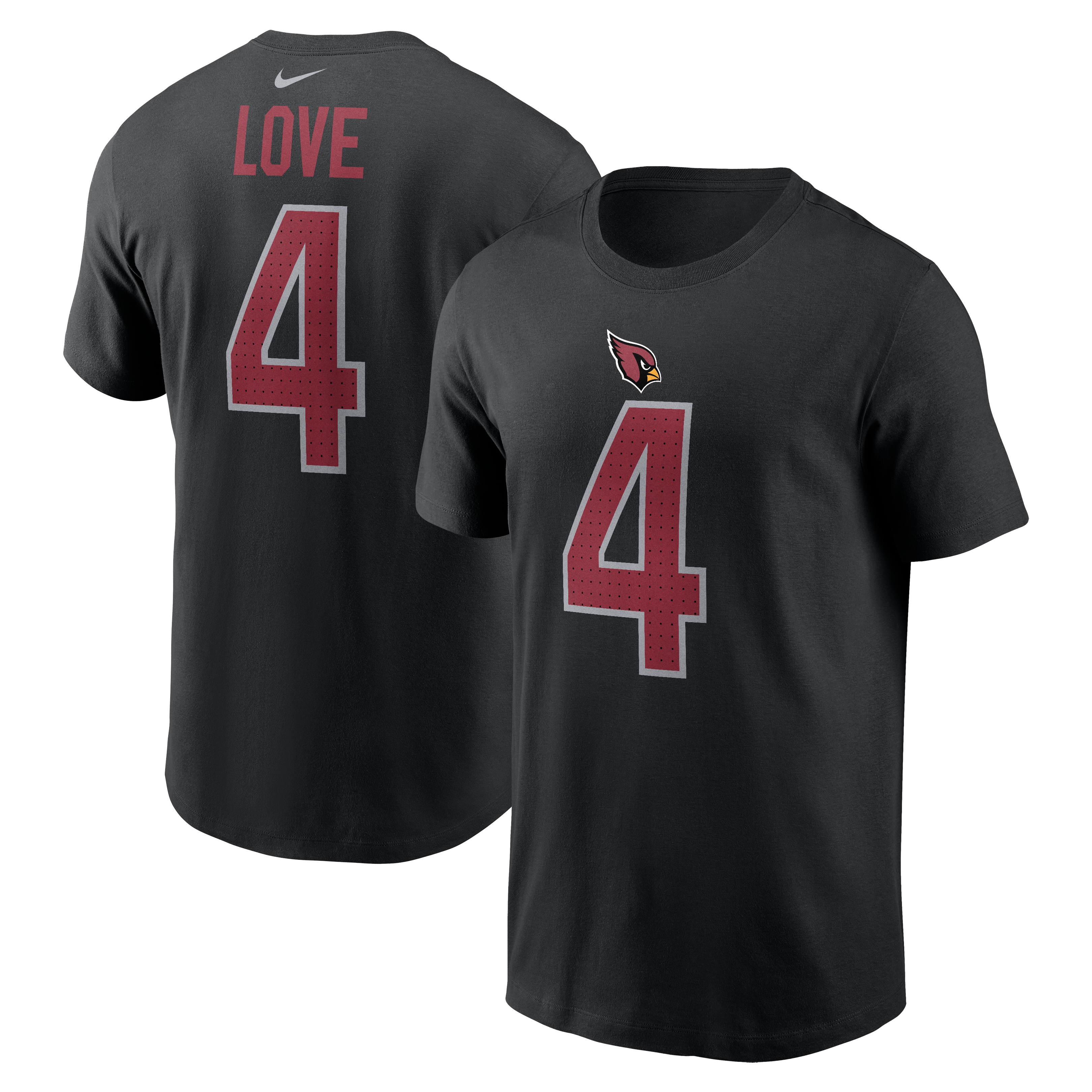 Men's Nike Jeremiyah Love Cardinal Arizona Cardinals Name & Number T-Shirt