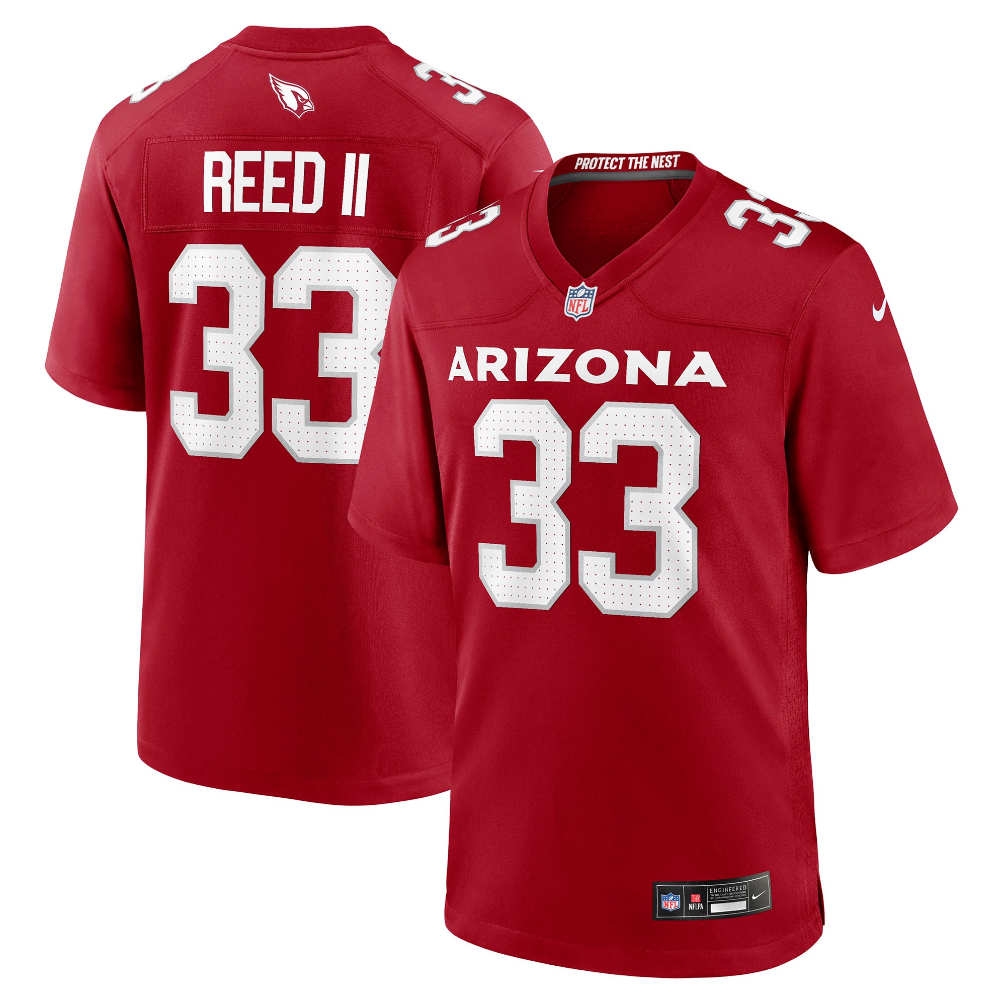 Men's Nike Jerrick Reed II Cardinal Arizona Cardinals Team Game Jersey