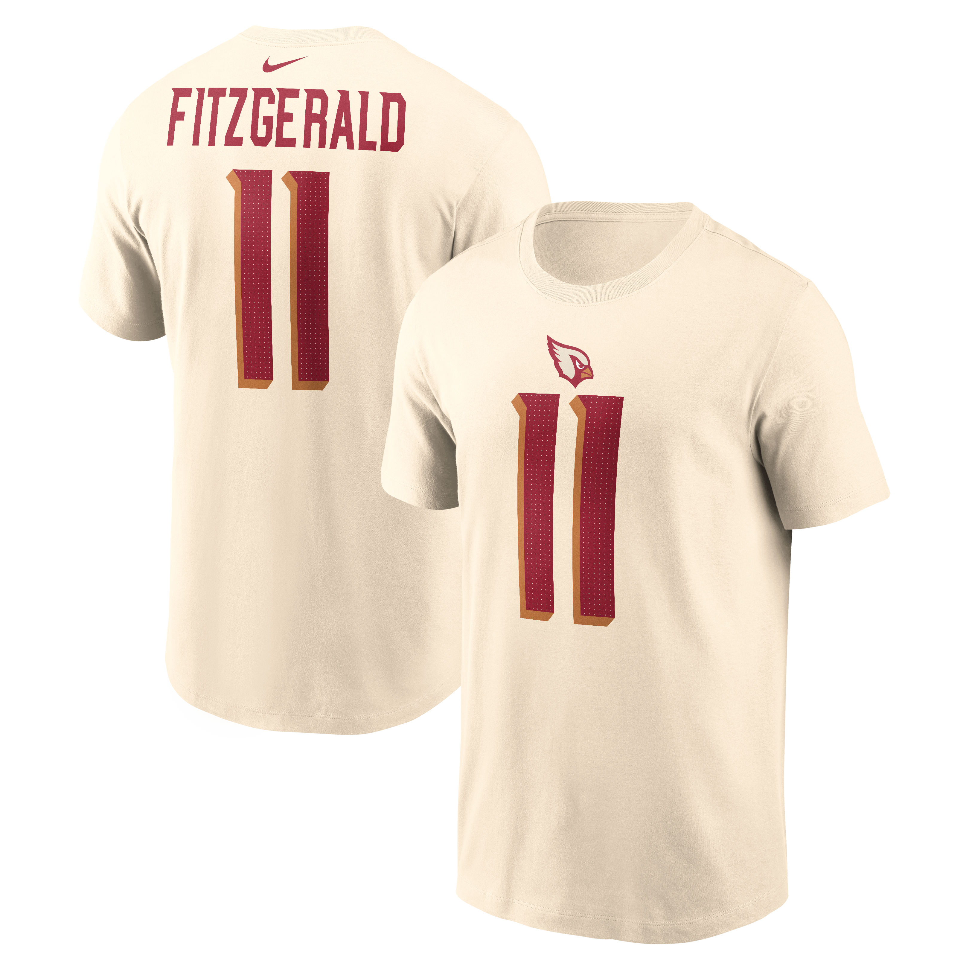 Men's Nike Larry Fitzgerald Natural Arizona Cardinals Rivalries Collection Player Name & Number T-Shirt