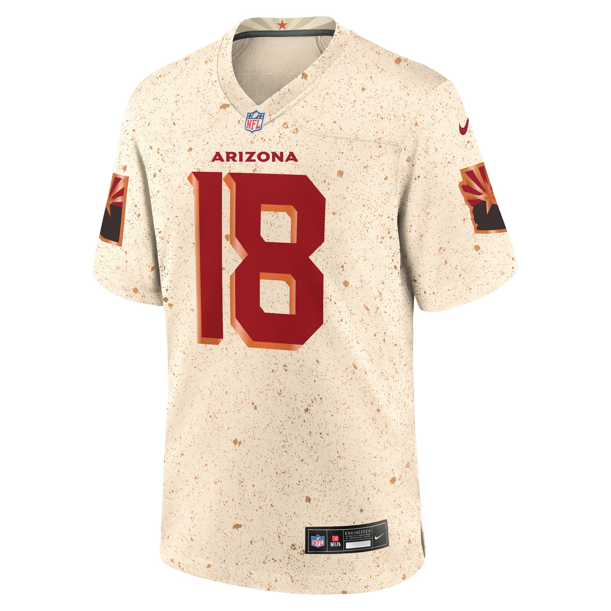 Men's Nike Marvin Harrison Jr. Natural Arizona Cardinals Rivalries Collection Game Jersey