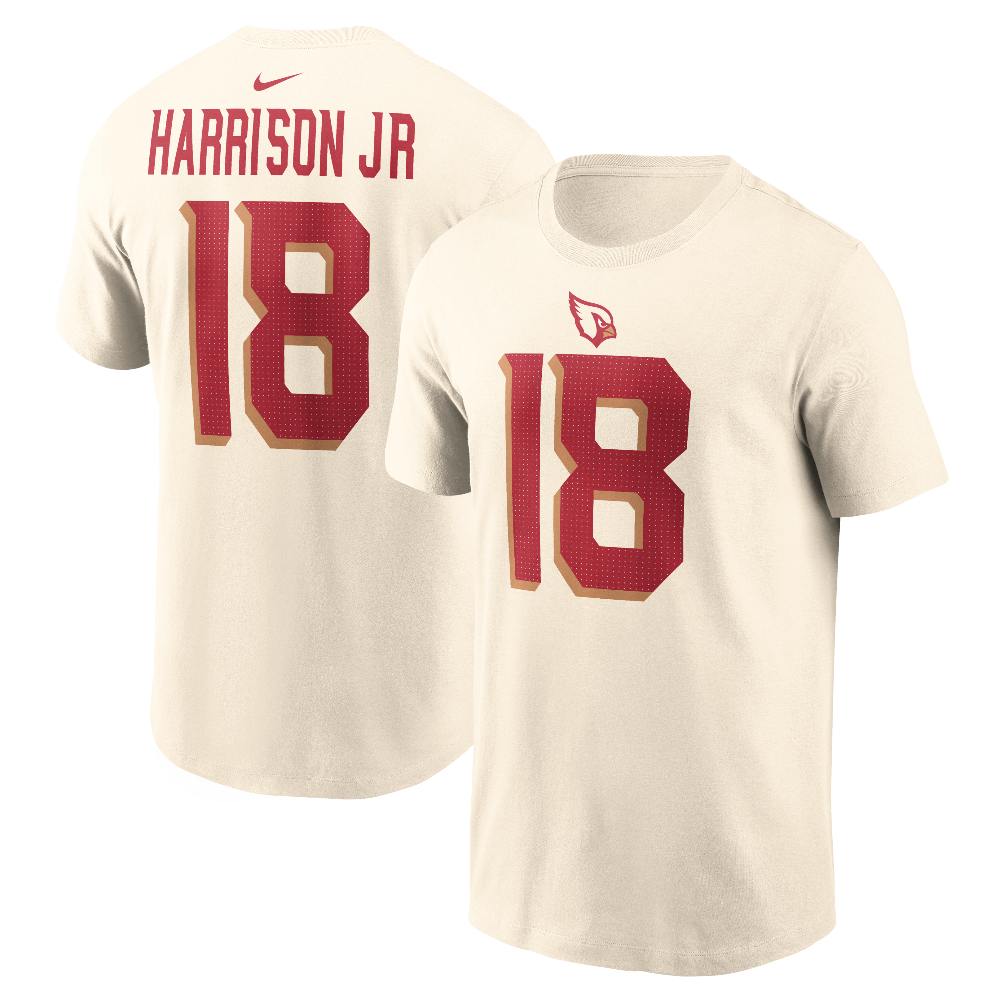 Men's Nike Marvin Harrison Jr. Natural Arizona Cardinals Rivalries Collection Player Name & Number T-Shirt