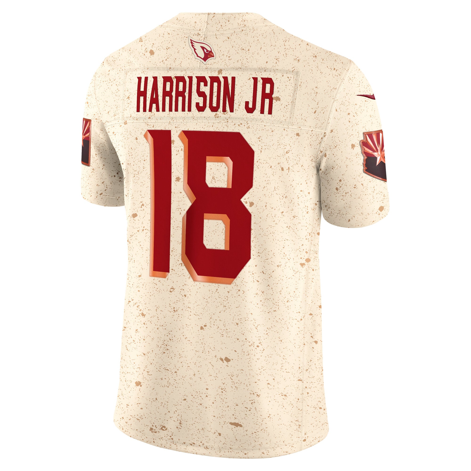 Men's Nike Marvin Harrison Jr. Natural Arizona Cardinals Rivalries Collection Stitched Limited Jersey