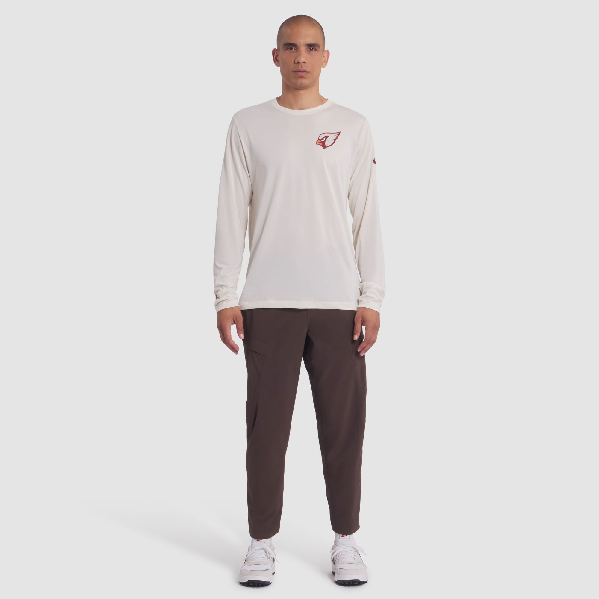 Men's Nike  Natural Arizona Cardinals Rivalries Collection Sideline Legend Dri-FIT Long Sleeve T-Shirt