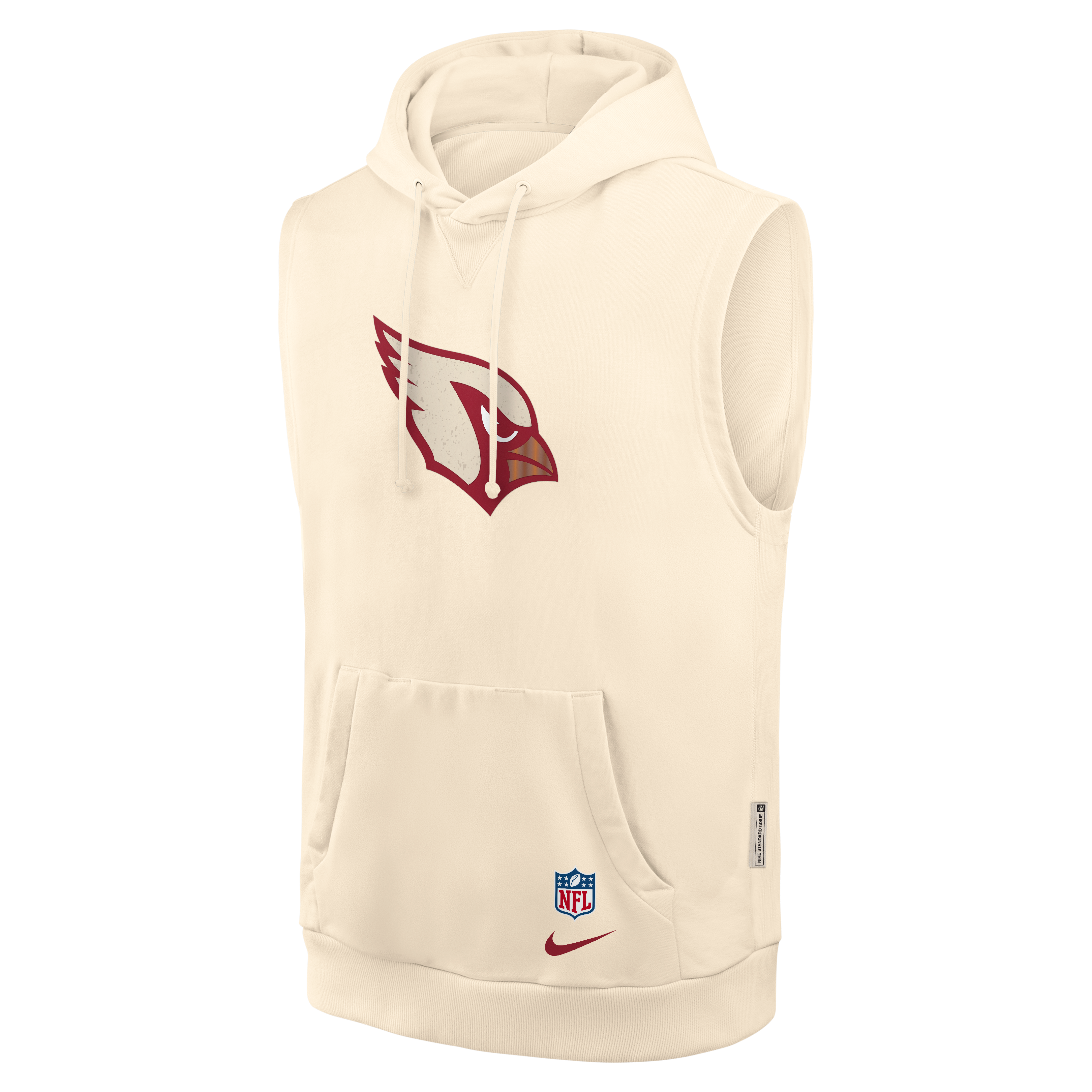 Sweat à capuche sans manches en polaire Nike Arizona Cardinals Rivalries Collection Sideline pour homme, couleur naturelle