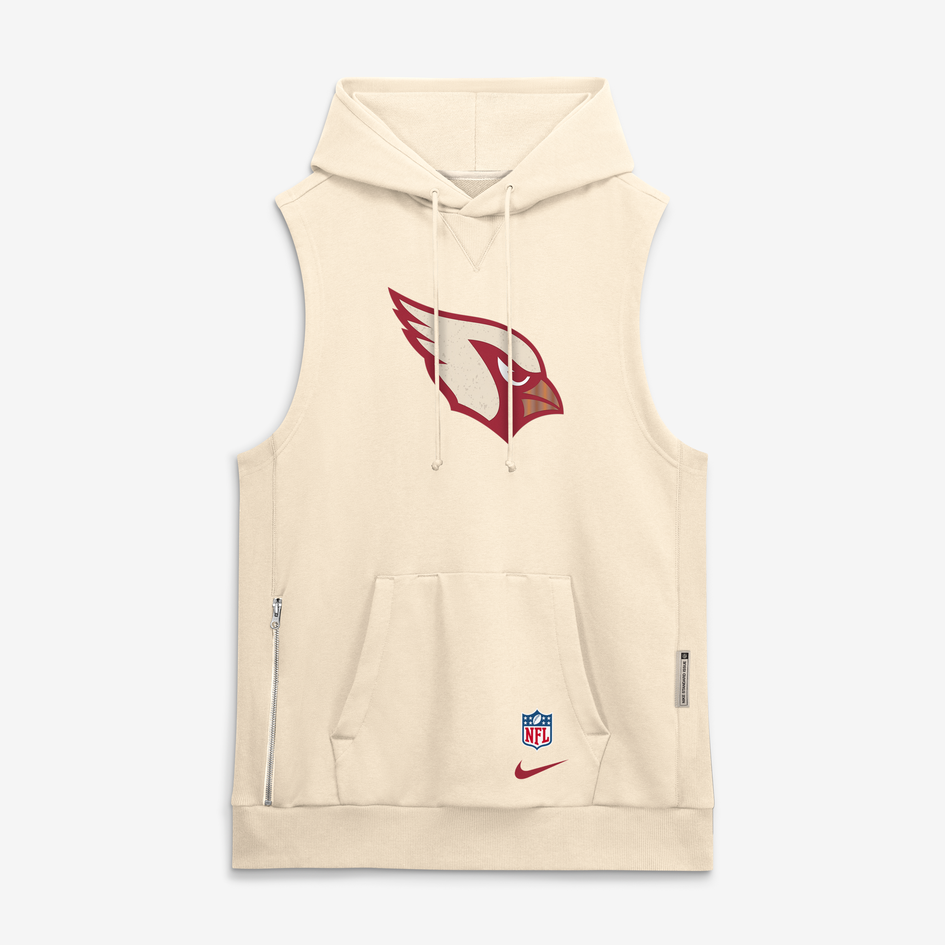Sweat à capuche sans manches en polaire Nike Arizona Cardinals Rivalries Collection Sideline pour homme, couleur naturelle