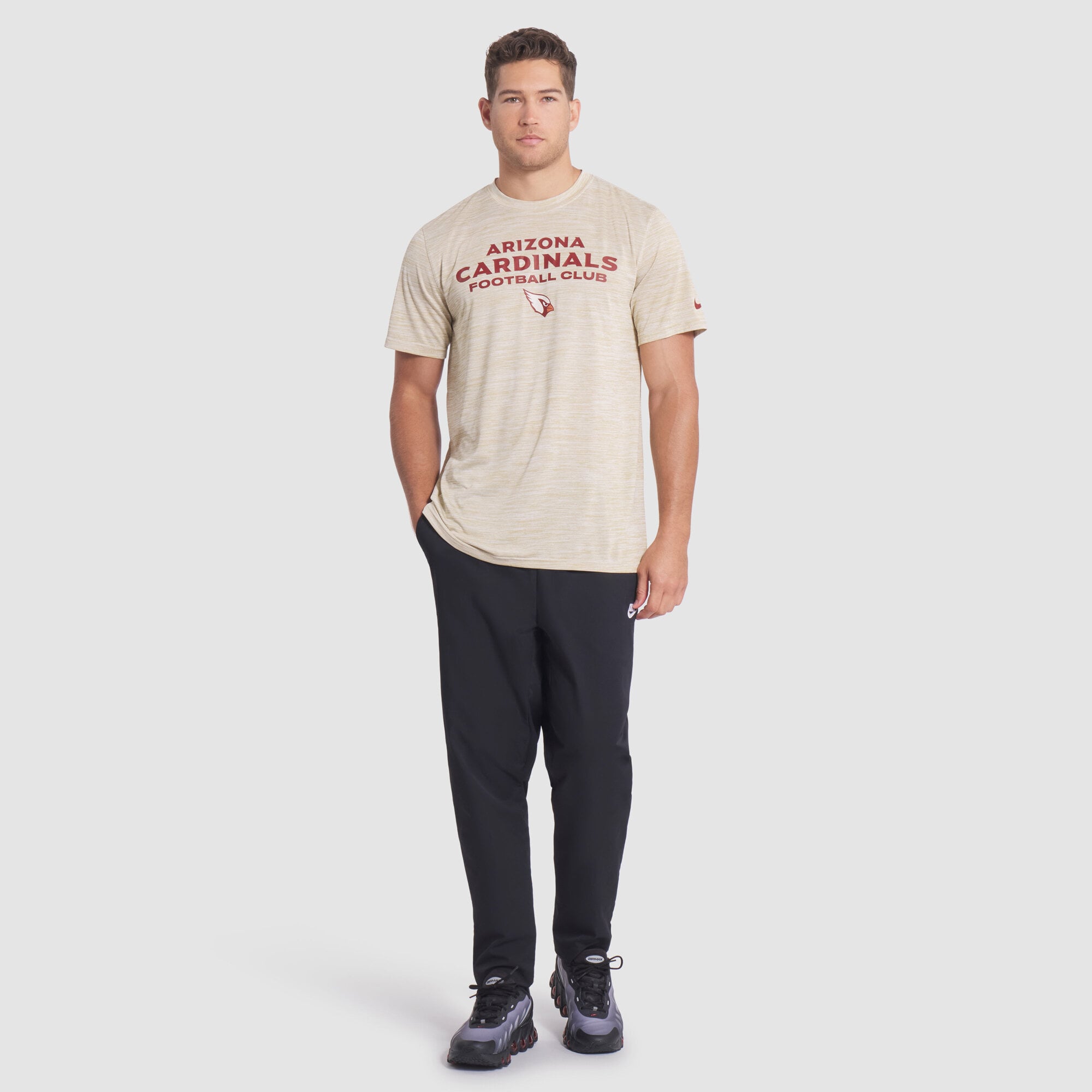 Men's Nike Natural Arizona Cardinals Rivalries Collection Sideline Velocity Dri-FIT T-Shirt