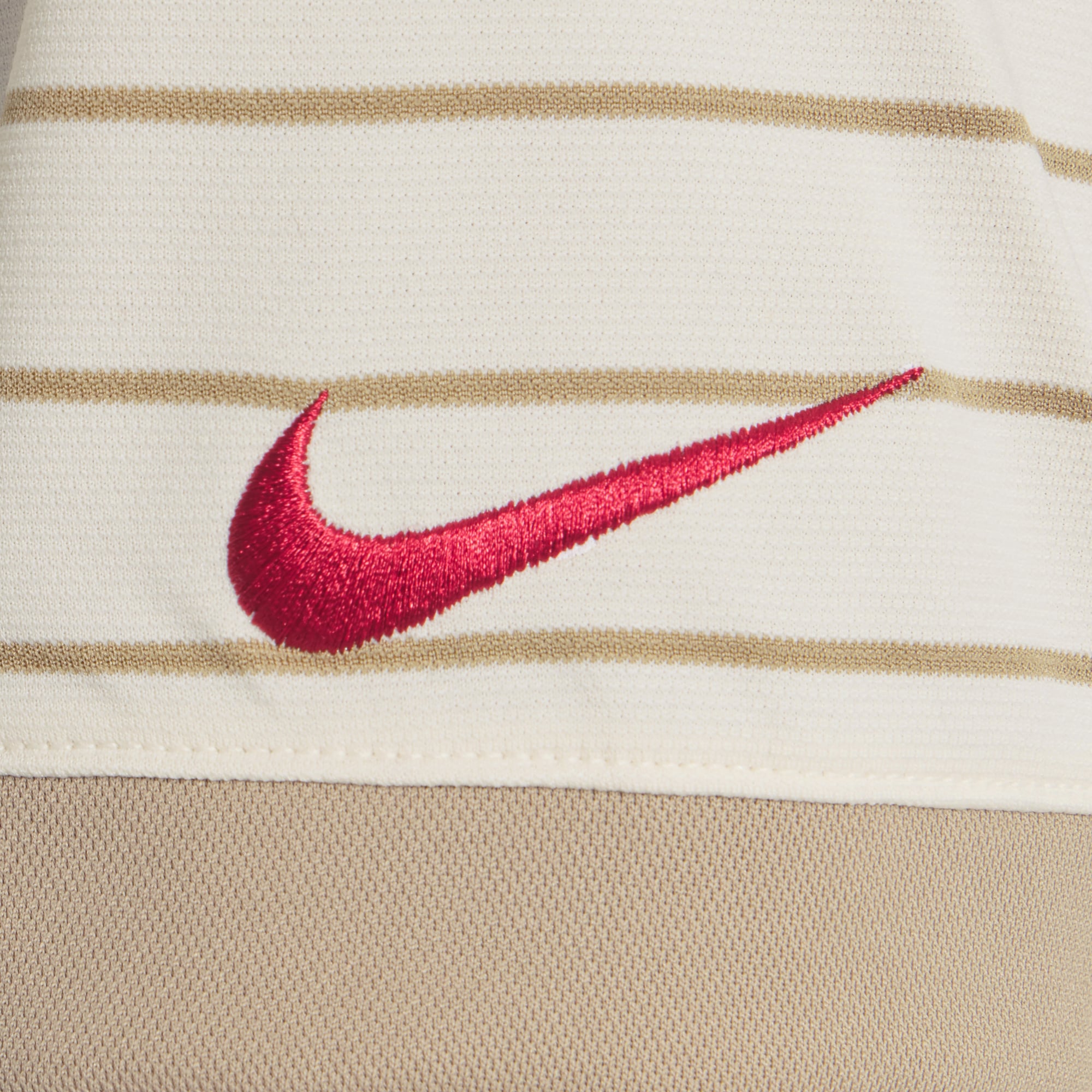 Men's Nike Natural Arizona Cardinals Rivalries Collection Sideline Victory Striped Dri-FIT Polo