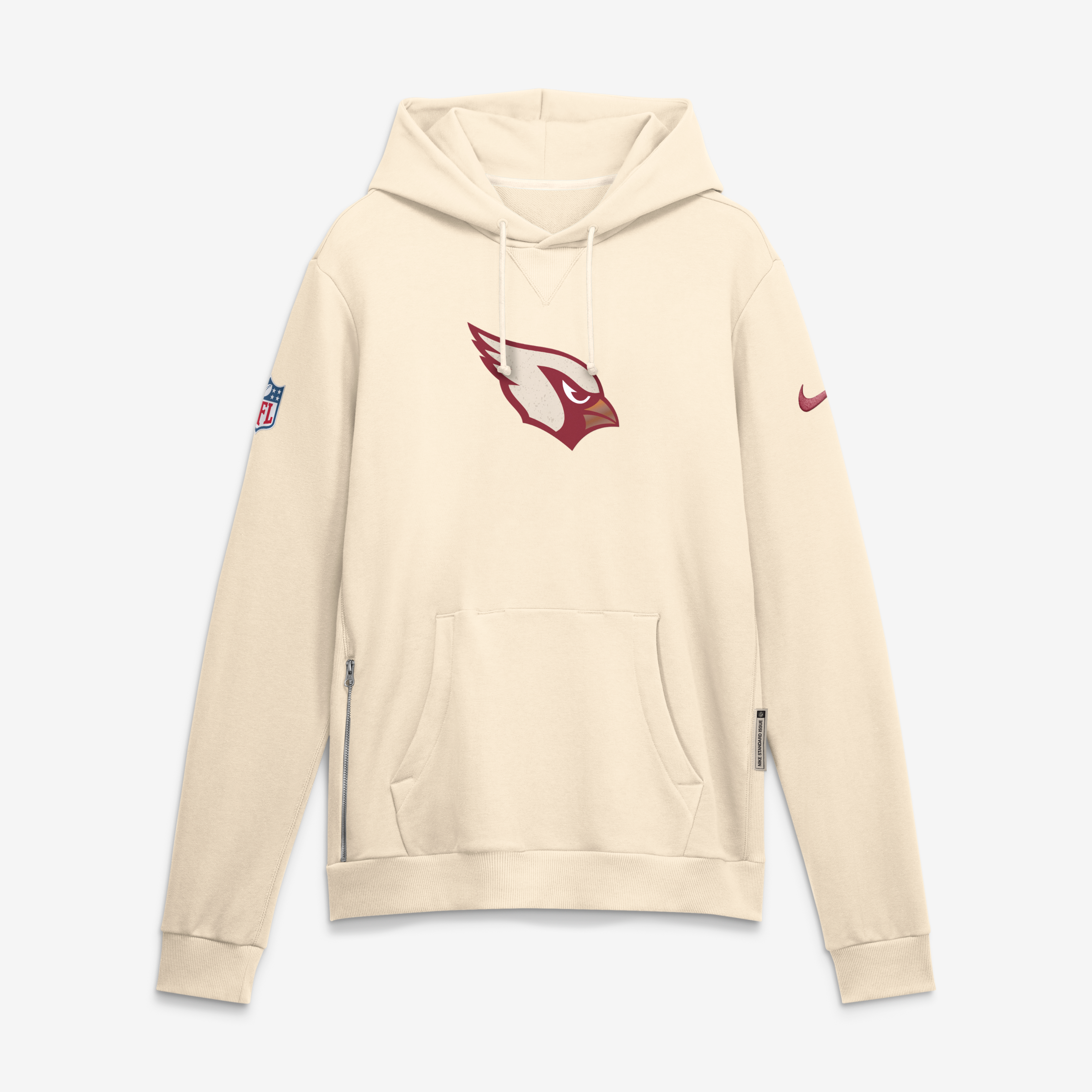 Men's Nike Natural Arizona Cardinals Rivalries Collection Standard Issue Sideline Pullover Hoodie