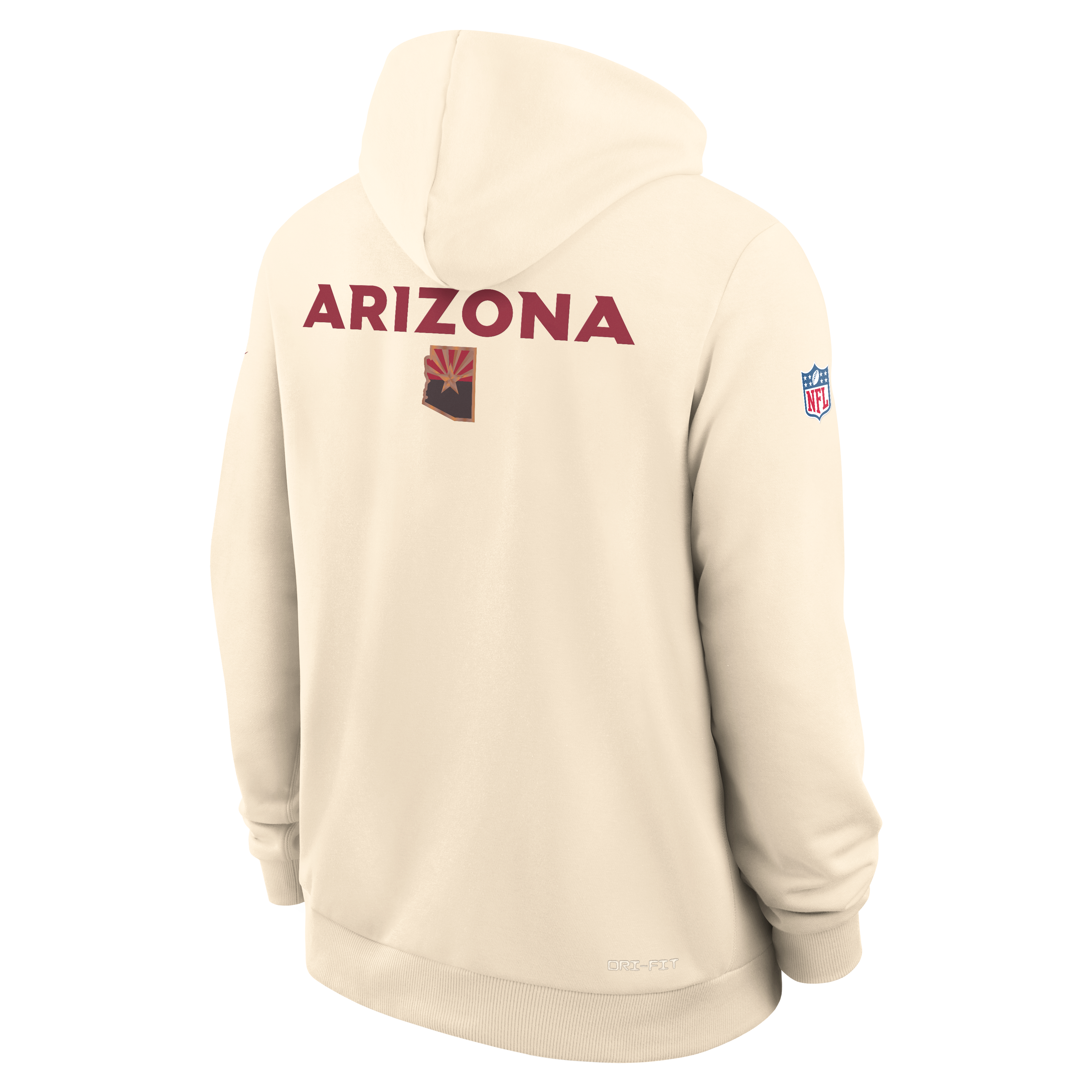 Men's Nike Natural Arizona Cardinals Rivalries Collection Standard Issue Sideline Pullover Hoodie