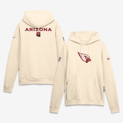  Arizona Cardinals Nike Rivalries Collection Standard Issue Sideline Pullover Hoodie - Natural