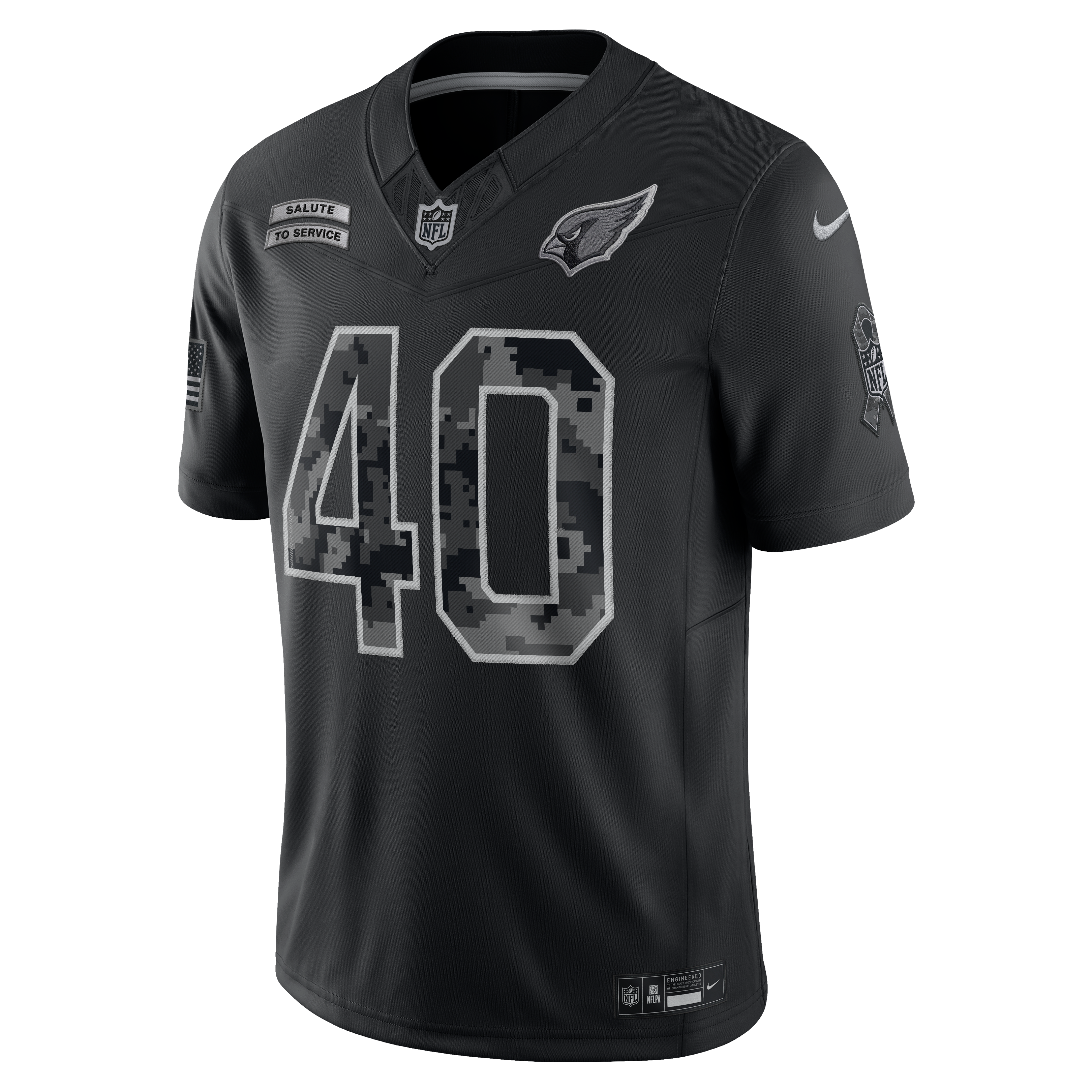 Men's Nike Pat Tillman Black Arizona Cardinals 2026 Salute to Service Retired Player Stitched Limited Jersey