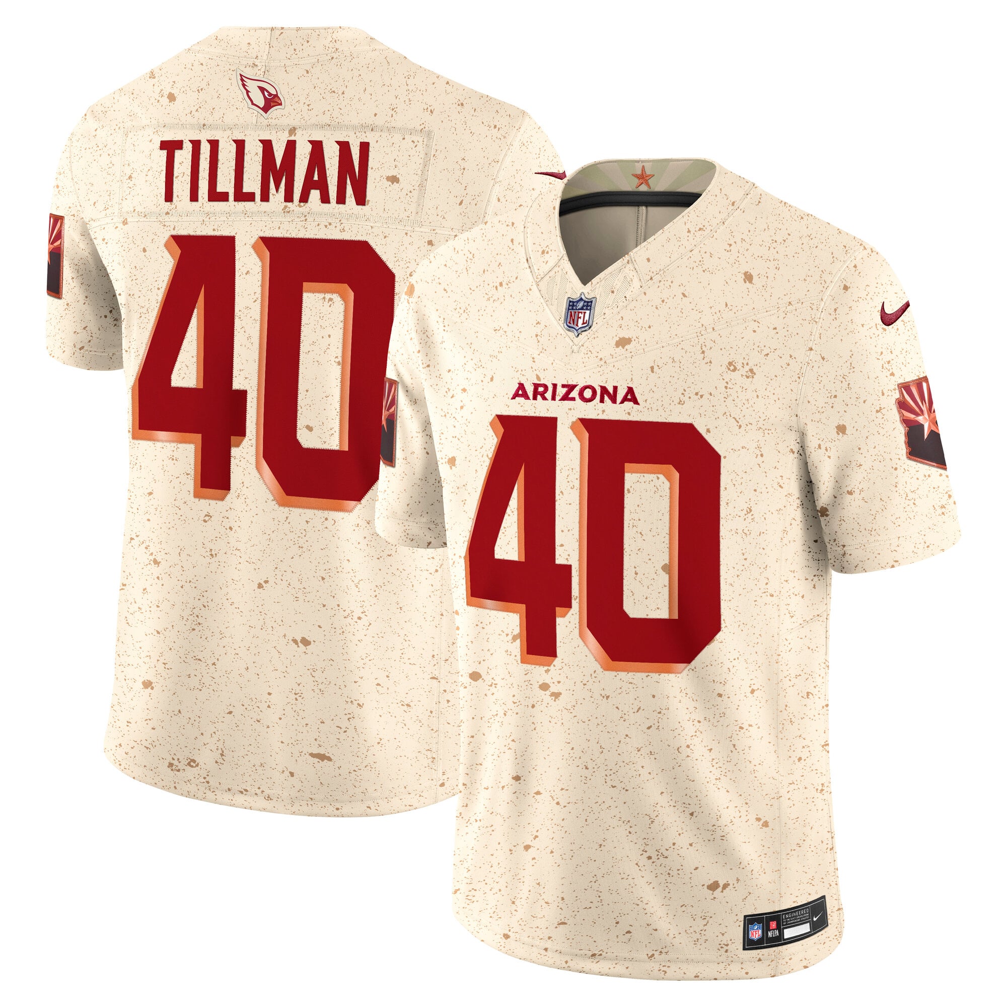 Men's Nike Pat Tillman Natural Arizona Cardinals Rivalries Collection Stitched Limited Jersey