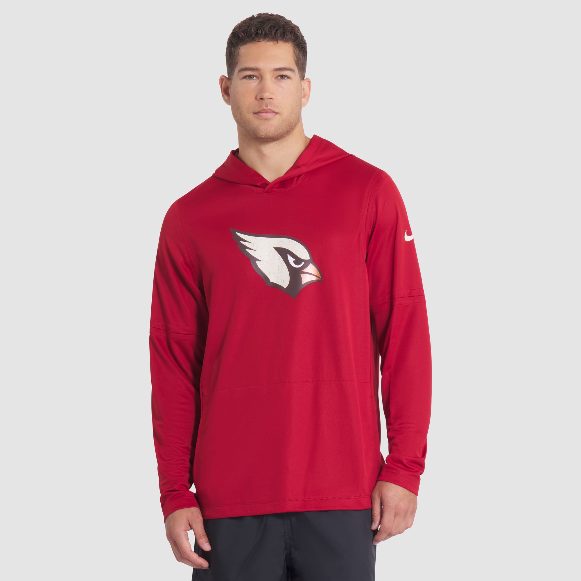 Men's Nike  Red Arizona Cardinals Rivalries Collection Sideline Dri-FIT Long Sleeve Hoodie T-Shirt