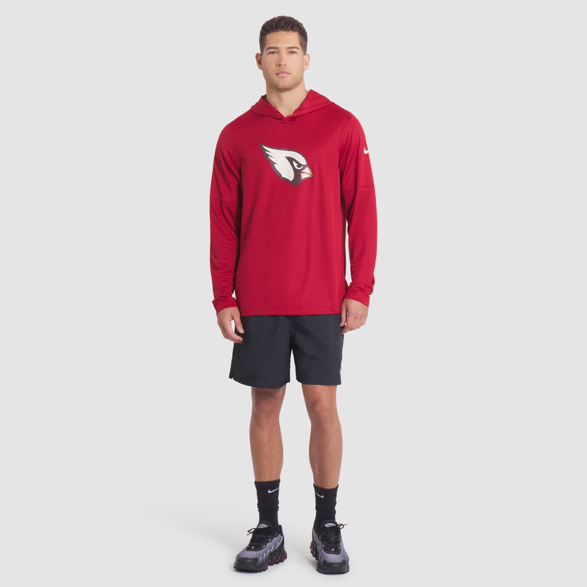 Men's Nike  Red Arizona Cardinals Rivalries Collection Sideline Dri-FIT Long Sleeve Hoodie T-Shirt