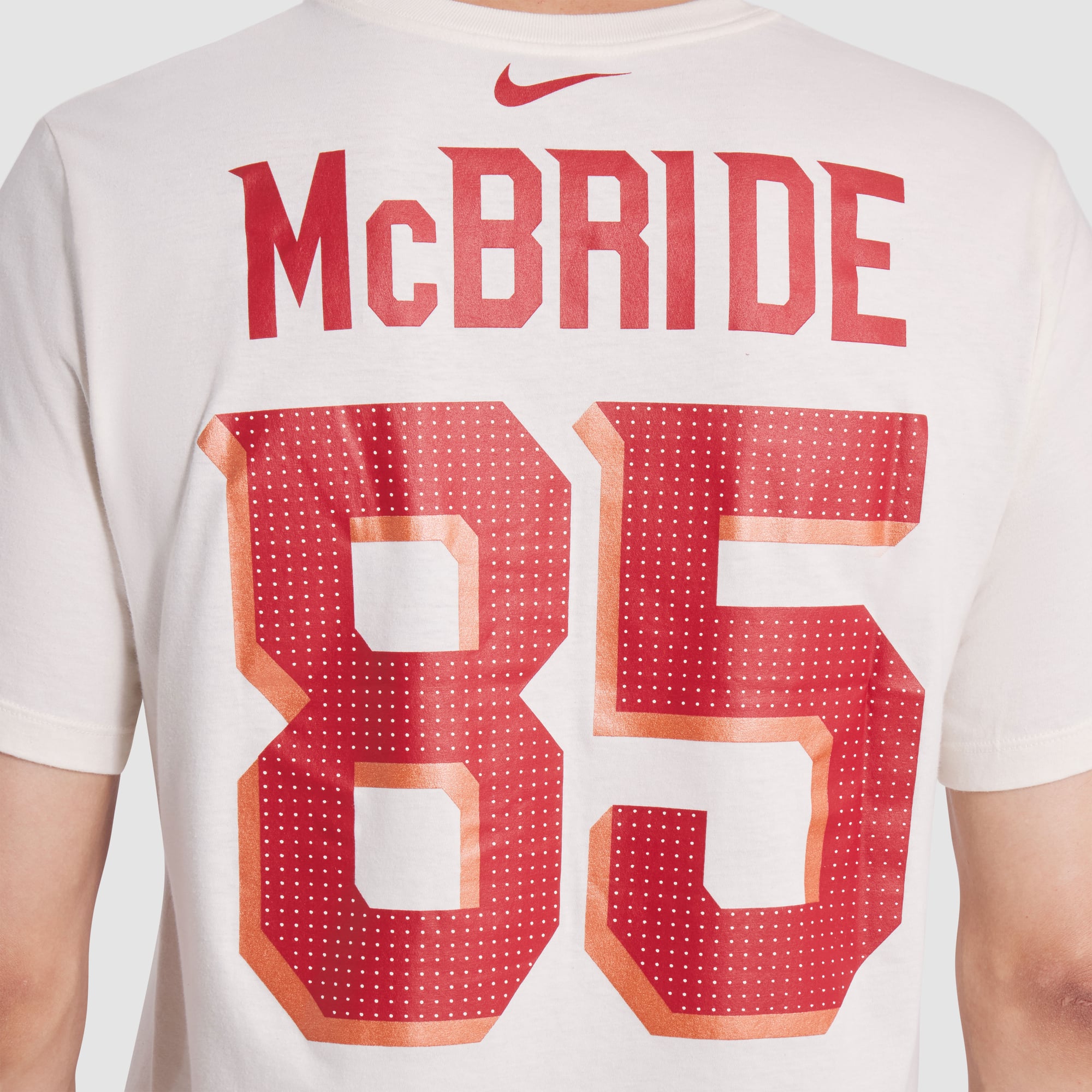 Men's Nike Trey McBride Natural Arizona Cardinals Rivalries Collection Player Name & Number T-Shirt