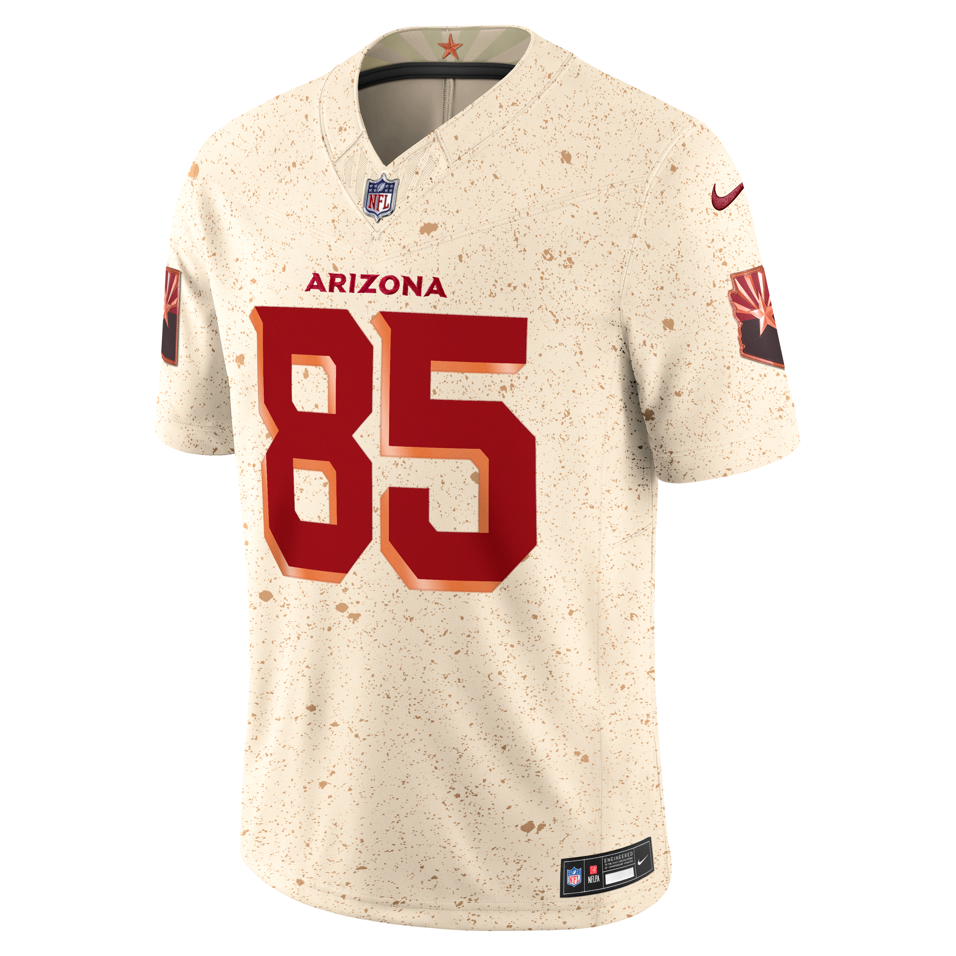 Men's Nike Trey McBride Natural Arizona Cardinals Rivalries Collection Stitched Limited Jersey
