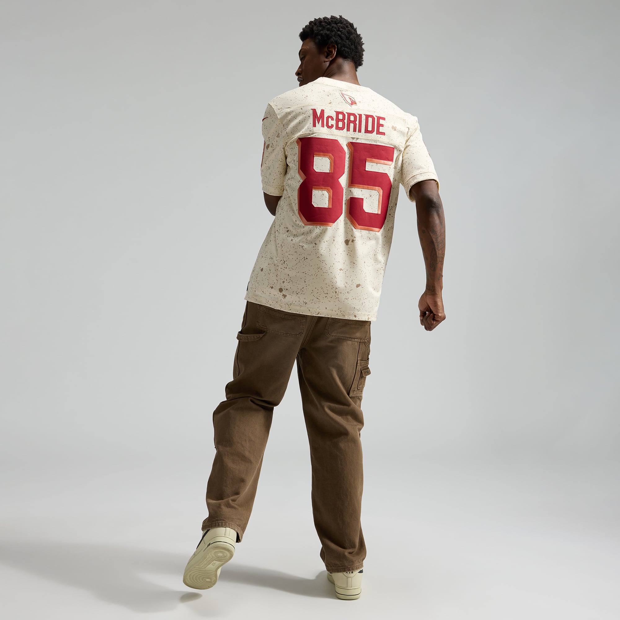 Men's Nike Trey McBride Natural Arizona Cardinals Rivalries Collection Stitched Limited Jersey