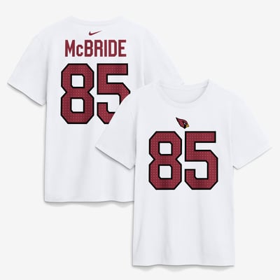 Trey McBride Arizona Cardinals Nike Name & Number T-Shirt - White