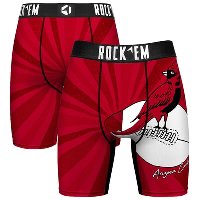  Arizona Cardinals Rock Em Throwback Swirl Boxer Briefs - Red