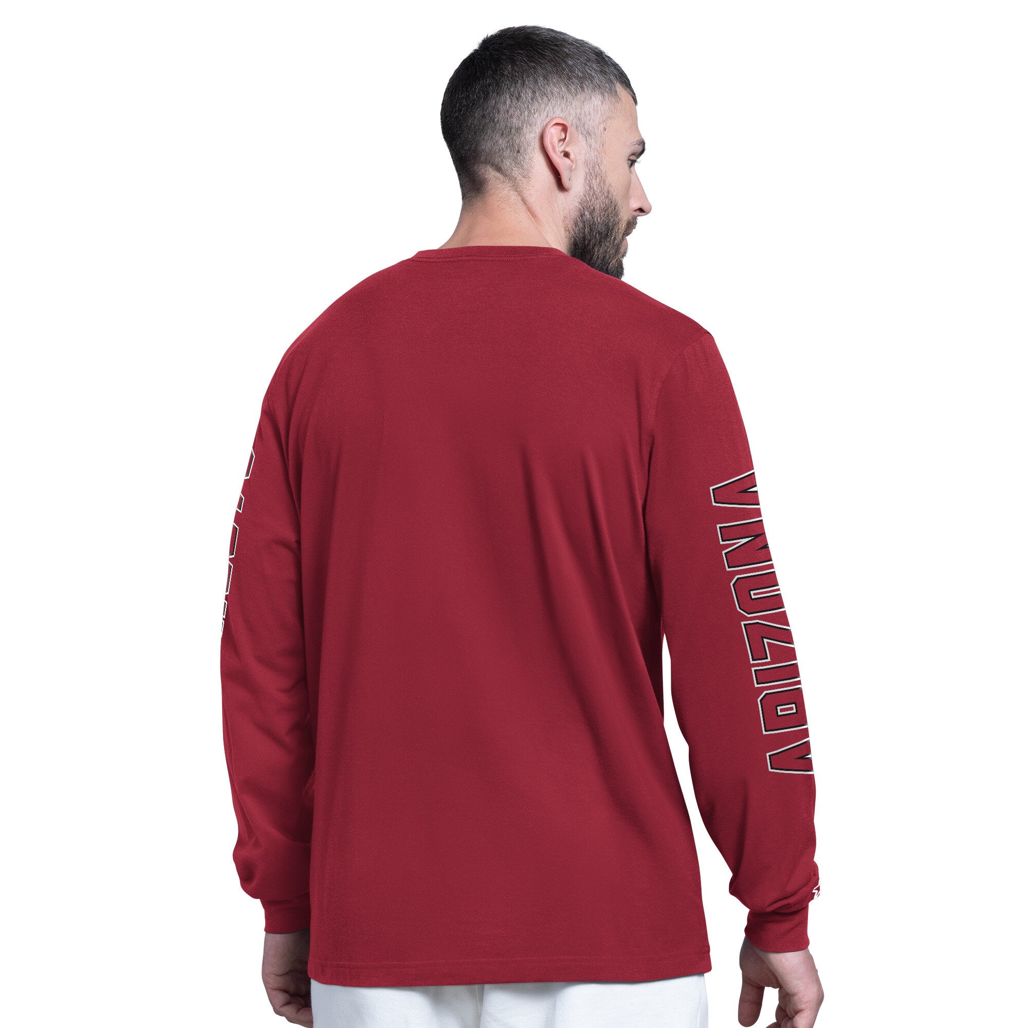 Men's Starter Cardinal Arizona Cardinals Clutch Hit II Long-Sleeve T-Shirt