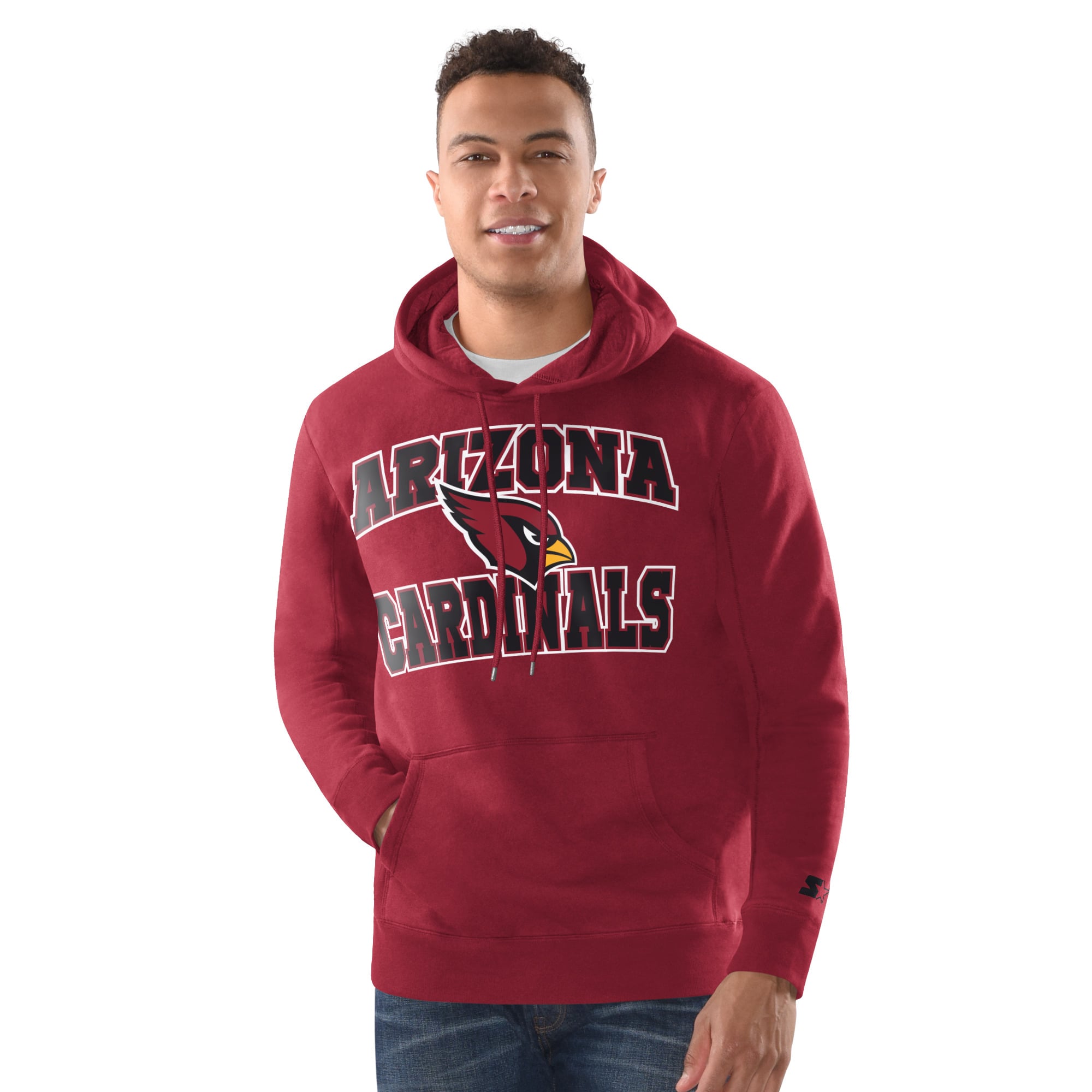 Men's Starter Cardinal Arizona Cardinals Hoodie and Cuffed Knit Hat Combo Pack