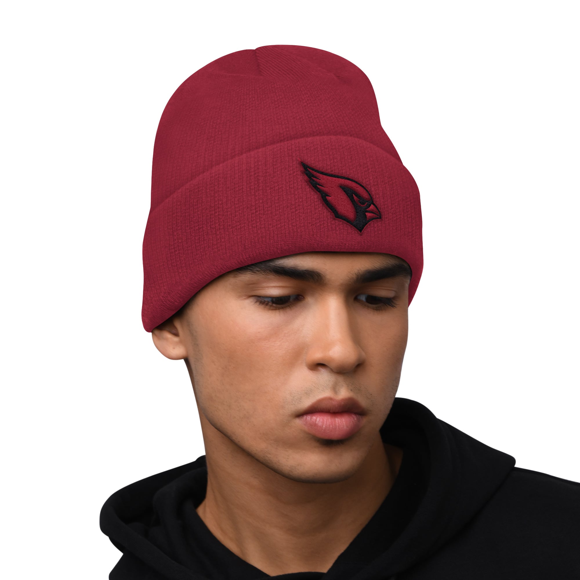 Men's Starter Cardinal Arizona Cardinals Hoodie and Cuffed Knit Hat Combo Pack