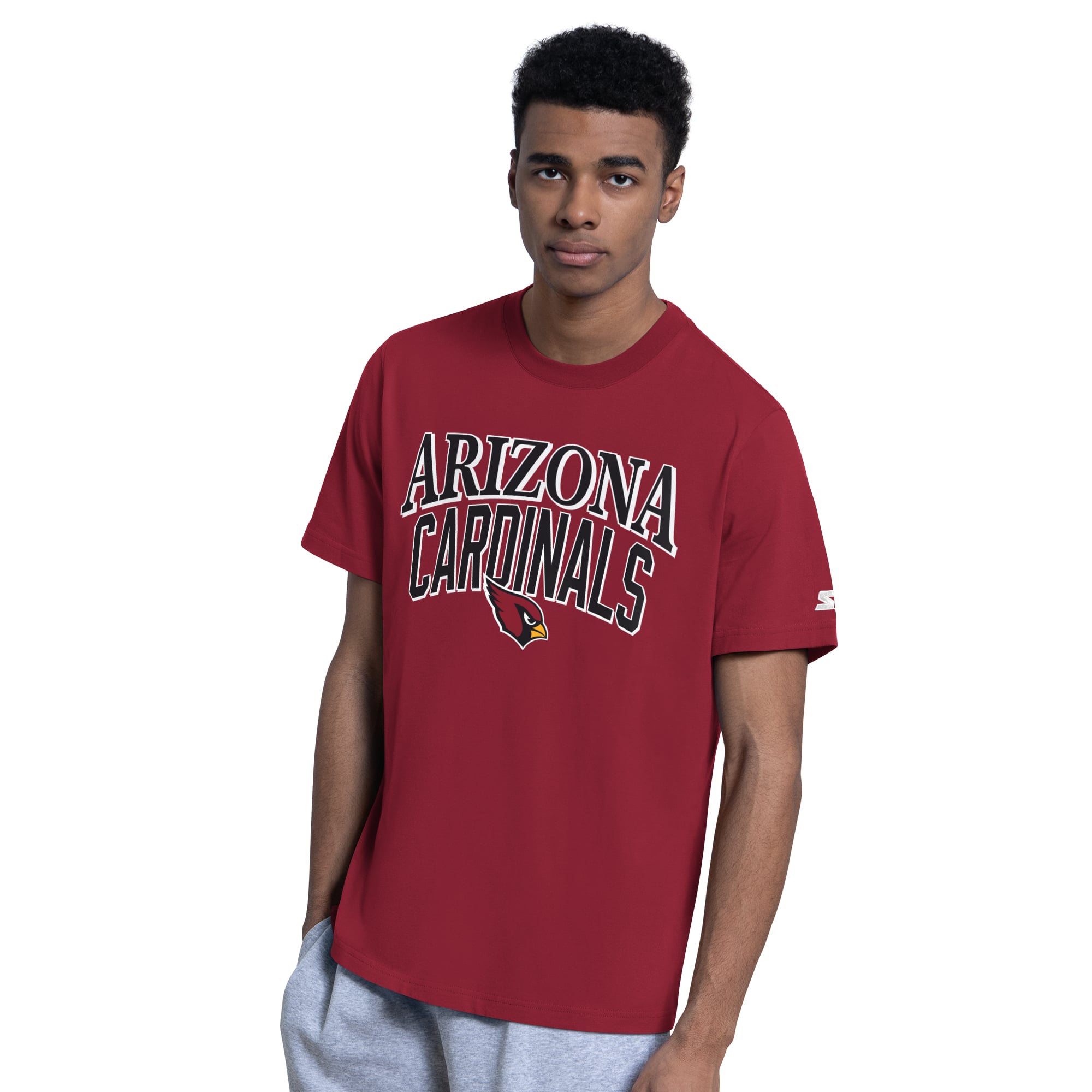 Ensemble de deux t-shirts à logo Arizona Cardinals pour homme (Starter Cardinal/Heather Gray)