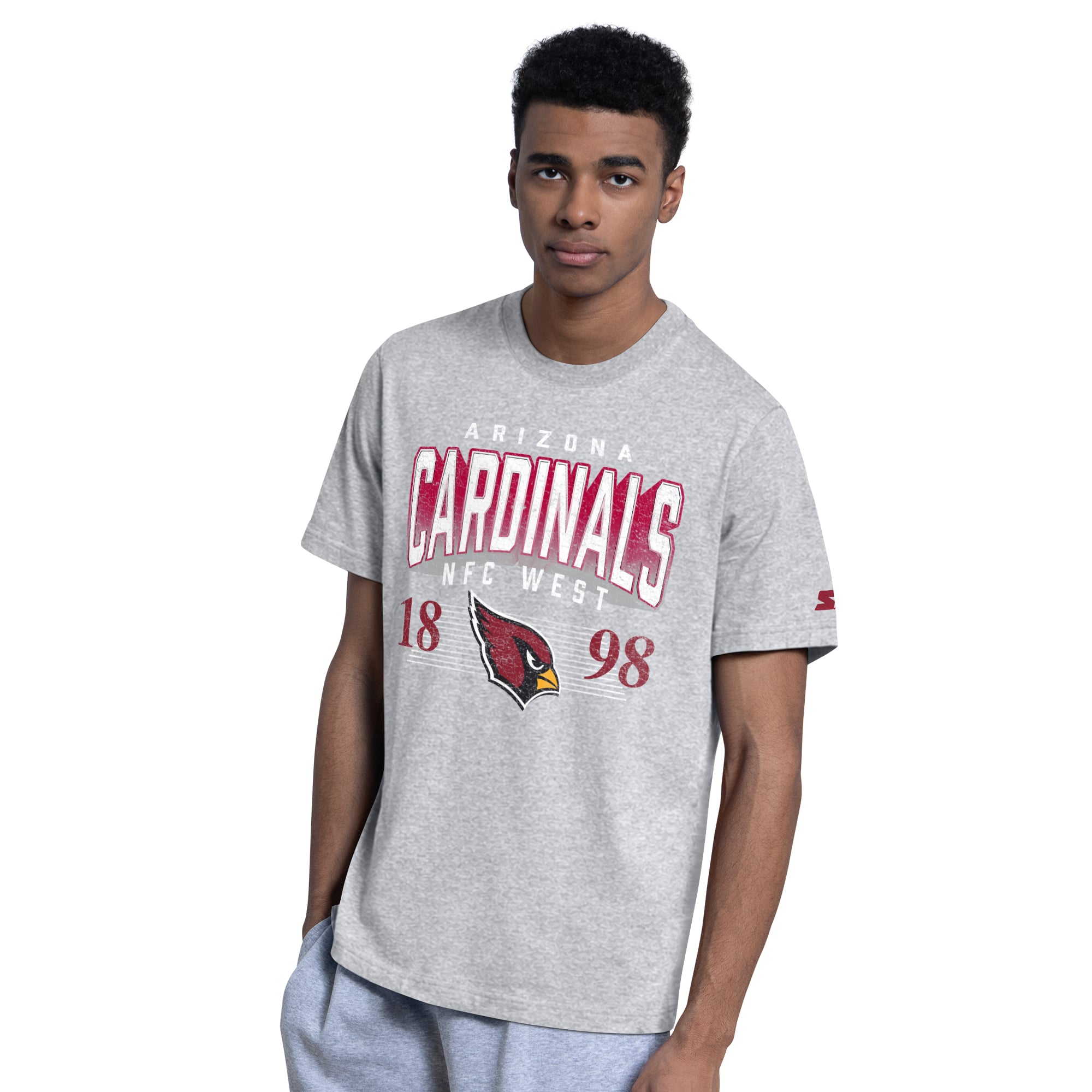 Ensemble de deux t-shirts à logo Arizona Cardinals pour homme (Starter Cardinal/Heather Gray)