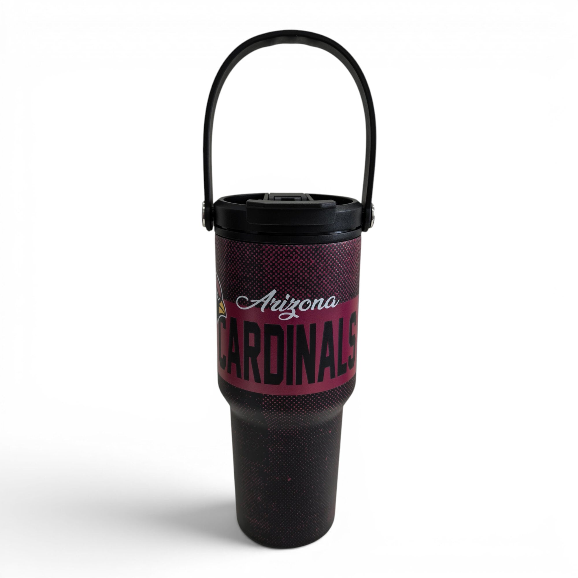 Gourde Pegasus Arizona Cardinals de 710 ml (24 oz) en acier inoxydable à dégradé moucheté et double bouchon