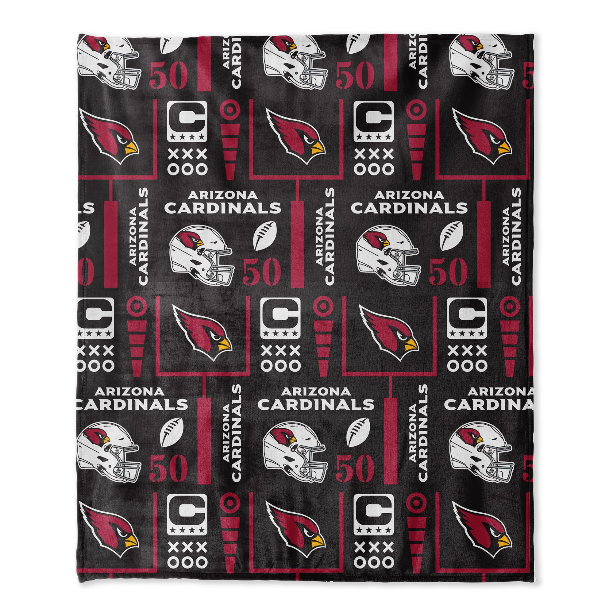 Pegasus Arizona Cardinals 50" x 60" Blackout Team Spirit Ultra Soft Throw & Plush Football Combo Pack