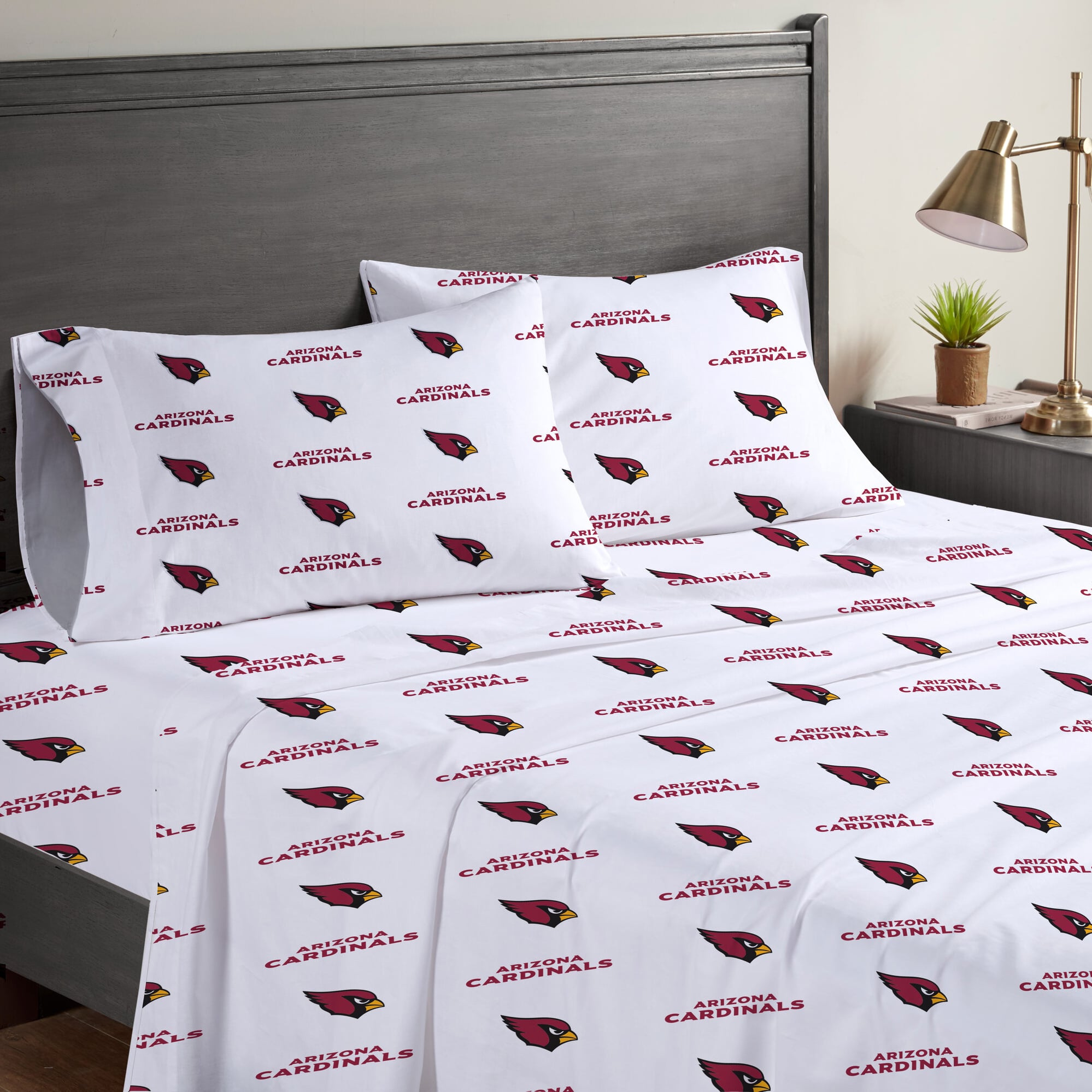 Ensemble de draps complets quatre pièces Pegasus Arizona Cardinals