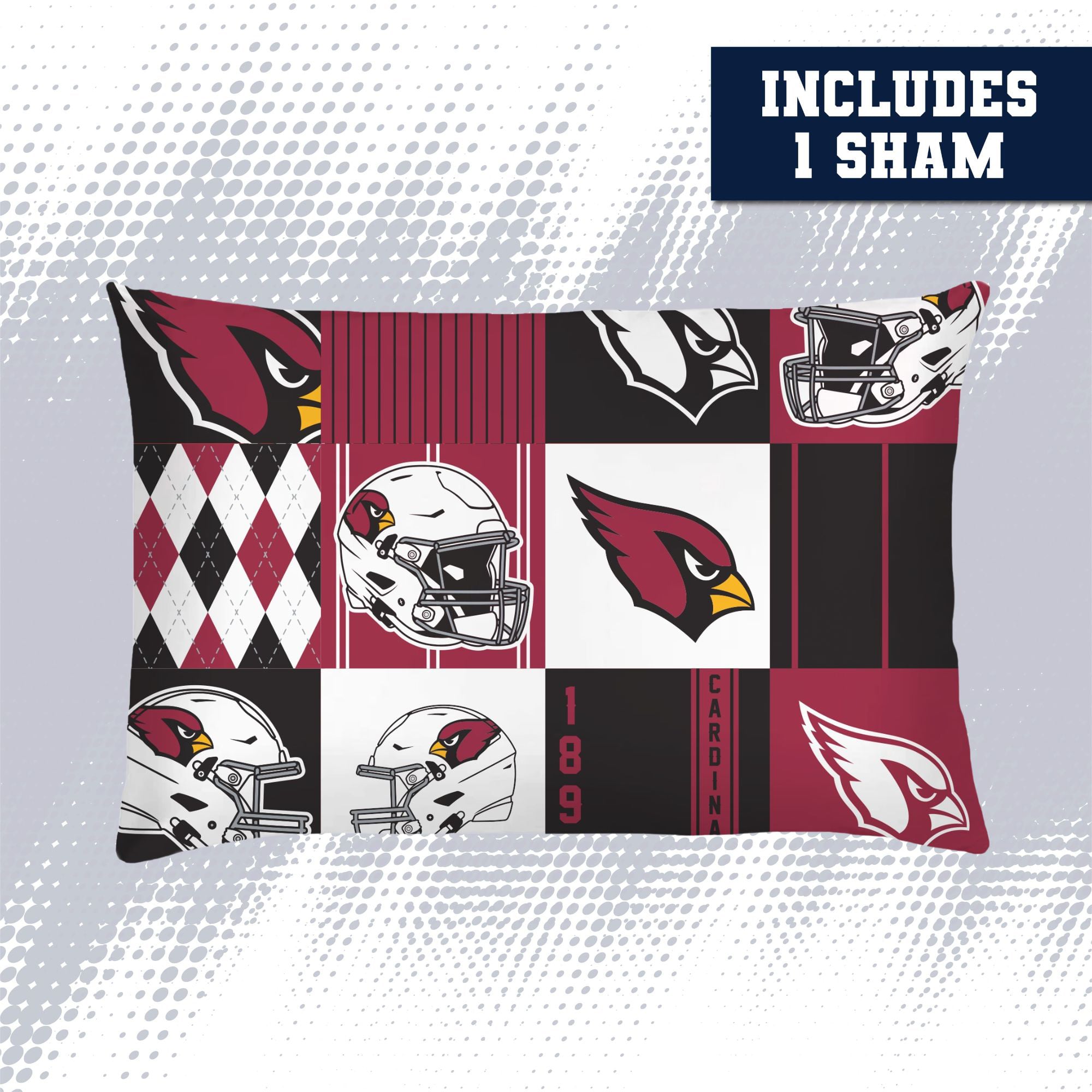 Ensemble de literie deux pièces Pegasus Arizona Cardinals Patchwork Plaid pour lit simple/simple XL
