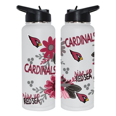 Arizona Cardinals The Memory Company 34oz. Flowers Stainless Steel Quencher Bottle