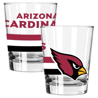 Arizona Cardinals The Memory Company Two-Piece 15oz. Big Stripes Double Old Fashioned Glass Set