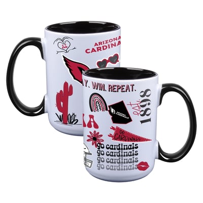 Arizona Cardinals The Memory Company Two-Piece 15oz. Loco Coffee Mug Set
