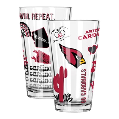 Arizona Cardinals The Memory Company Two-Piece 16oz. Loco Pint Glass Set