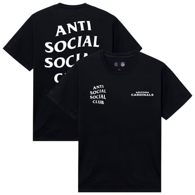 Arizona Cardinals AntiSocialSocialClub x NFL Unisex Snap T-Shirt - Black