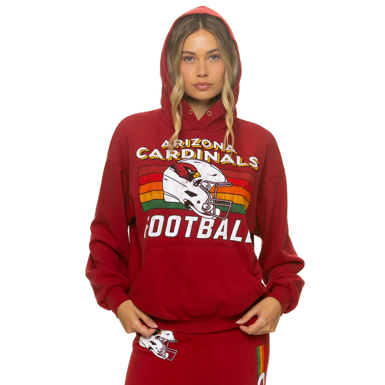 Sweat à capuche unisexe Aviator Nation Cardinal Arizona Cardinals, coupe décontractée, en mélange de trois matières