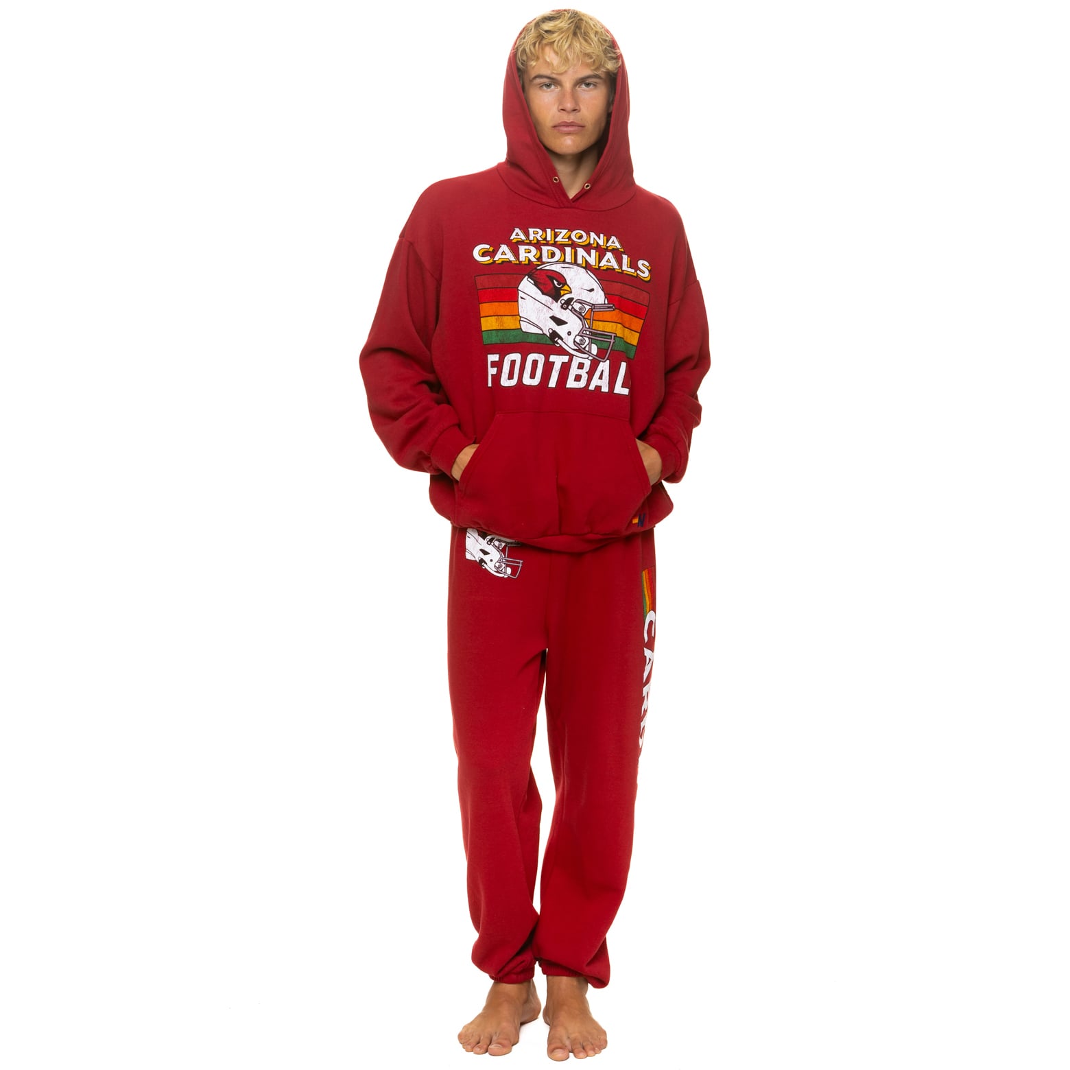 Sweat à capuche unisexe Aviator Nation Cardinal Arizona Cardinals, coupe décontractée, en mélange de trois matières
