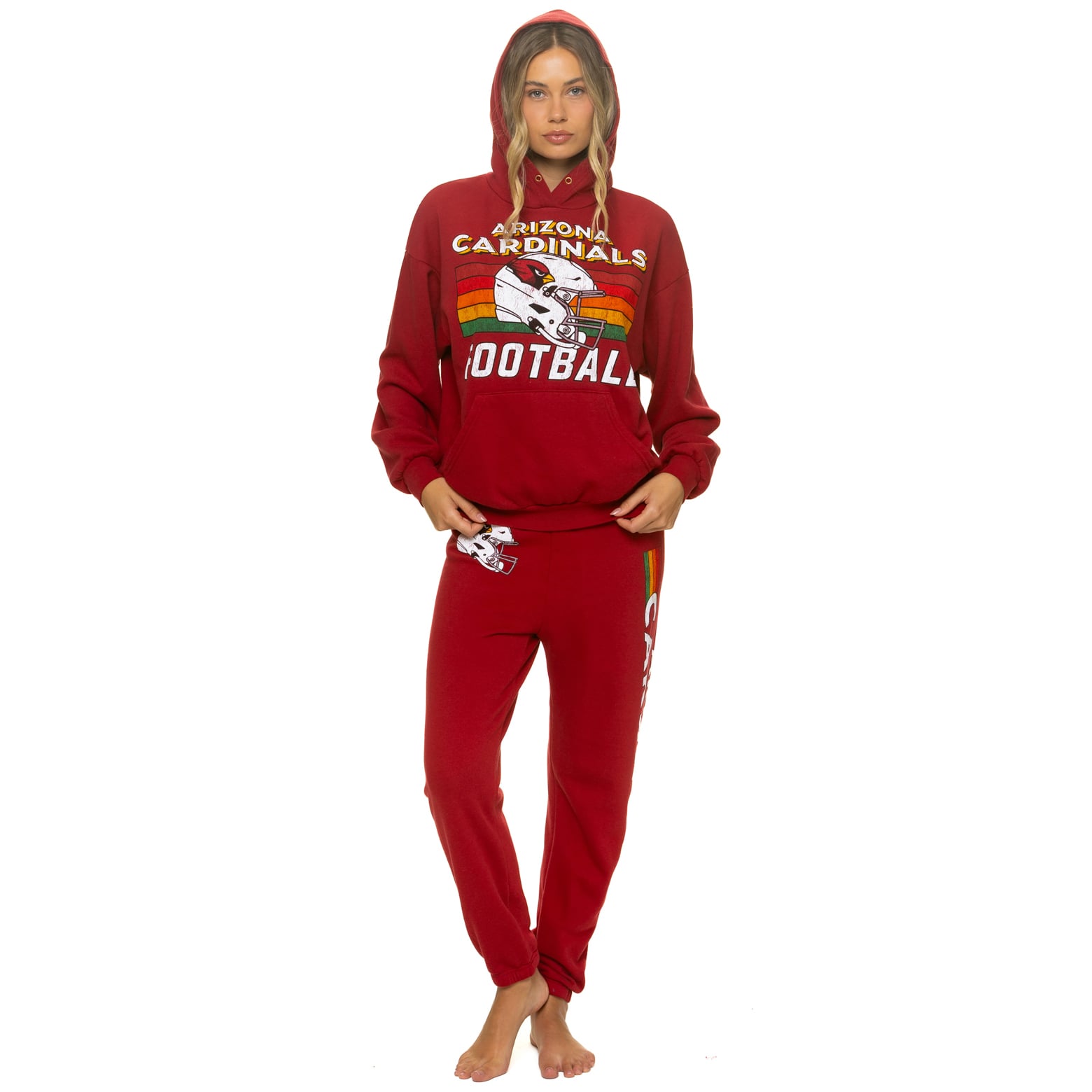 Sweat à capuche unisexe Aviator Nation Cardinal Arizona Cardinals, coupe décontractée, en mélange de trois matières