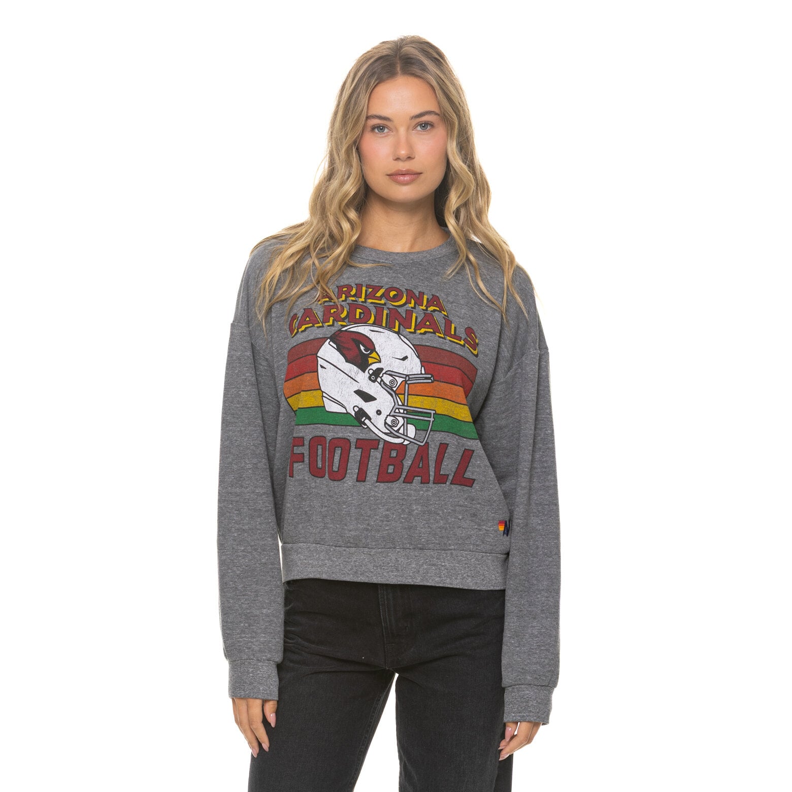 Sweat-shirt unisexe Aviator Nation gris chiné Arizona Cardinals, coupe décontractée, en mélange de trois matières