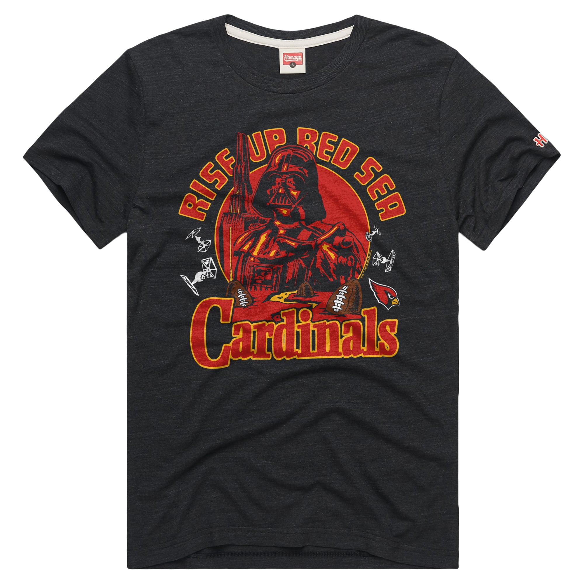 T-shirt unisexe Hommage Charcoal Arizona Cardinals Star Wars x NFL Tri-Blend