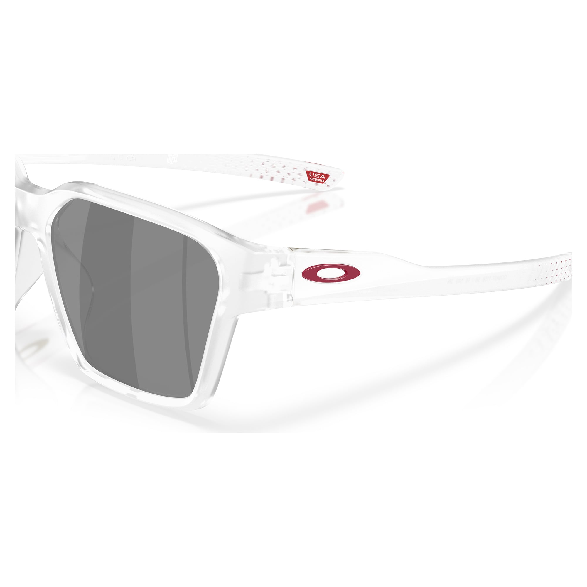 Unisex Oakley Arizona Cardinals Briza Matte Clear Sunglasses with Prizm Black Polarized Lenses