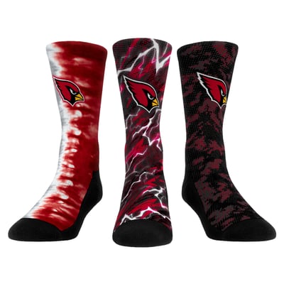 Arizona Cardinals Rock Em Unisex Team Tones Three-Pack Crew Socks